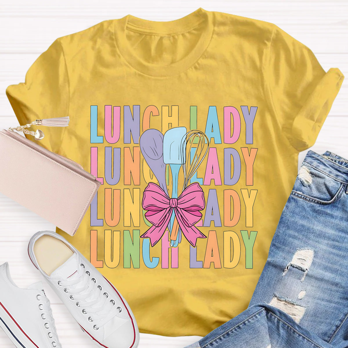 Beautiful Bow Lunch Lady T-Shirt