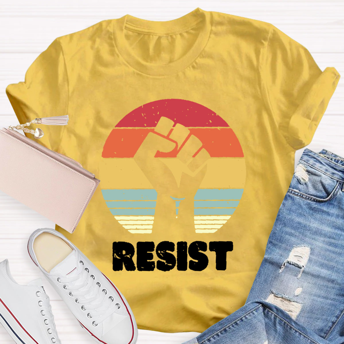 Resist Fist Teacher T-Shirt