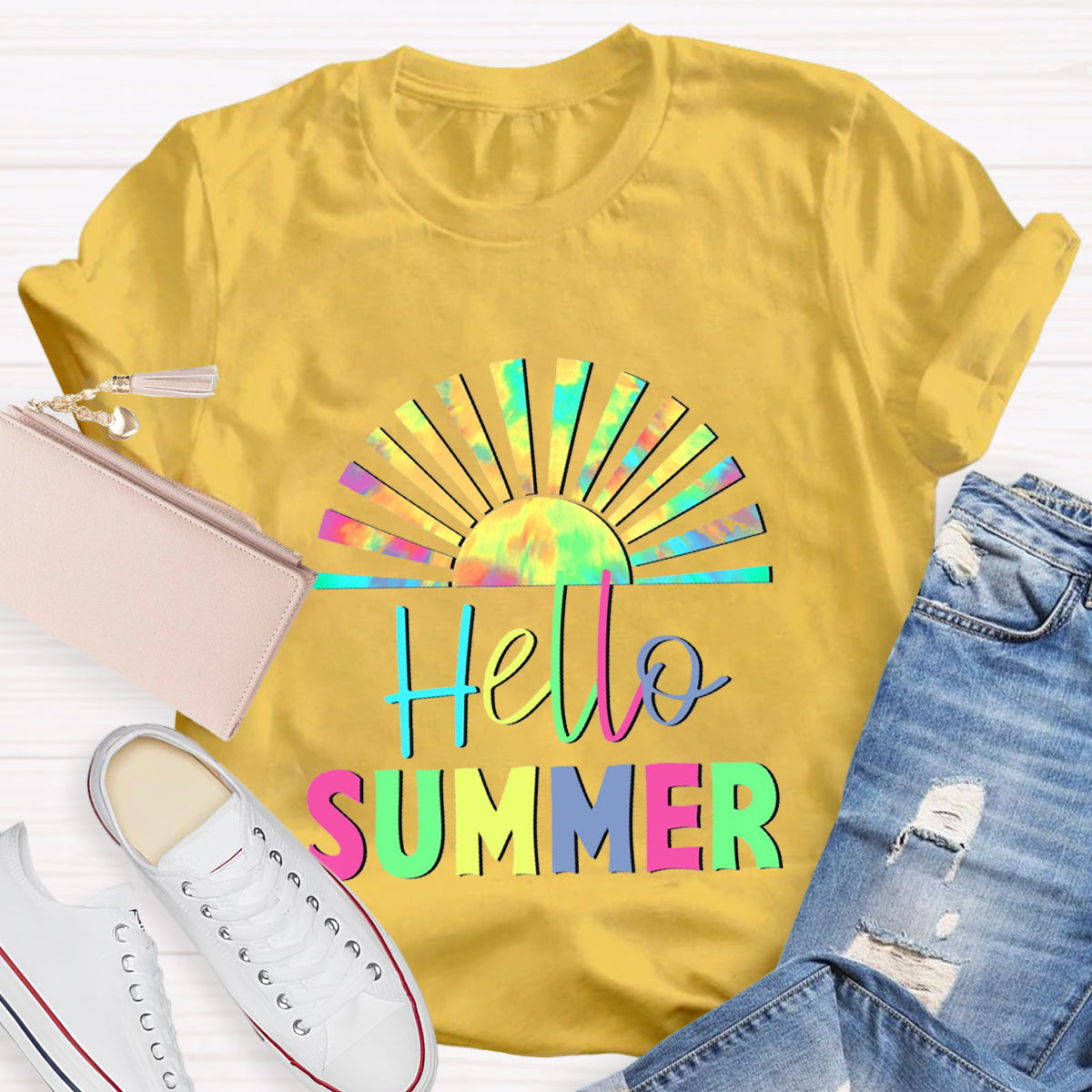 Hello Summer Sun Teacher T-Shirt