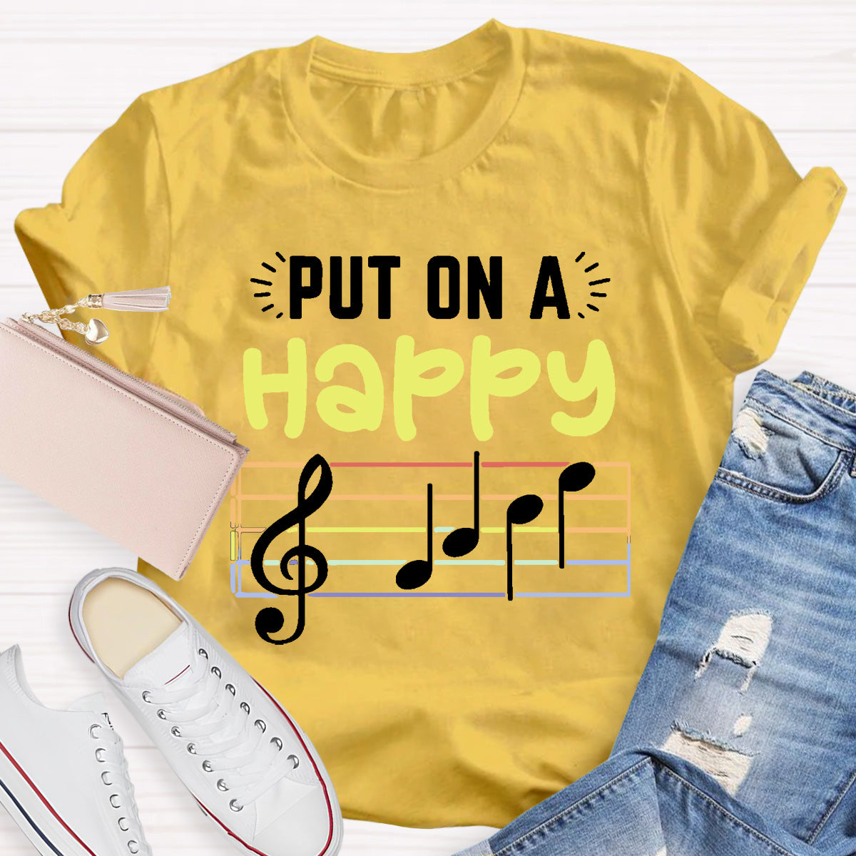 Put On A Happy Music Teacher T-Shirt