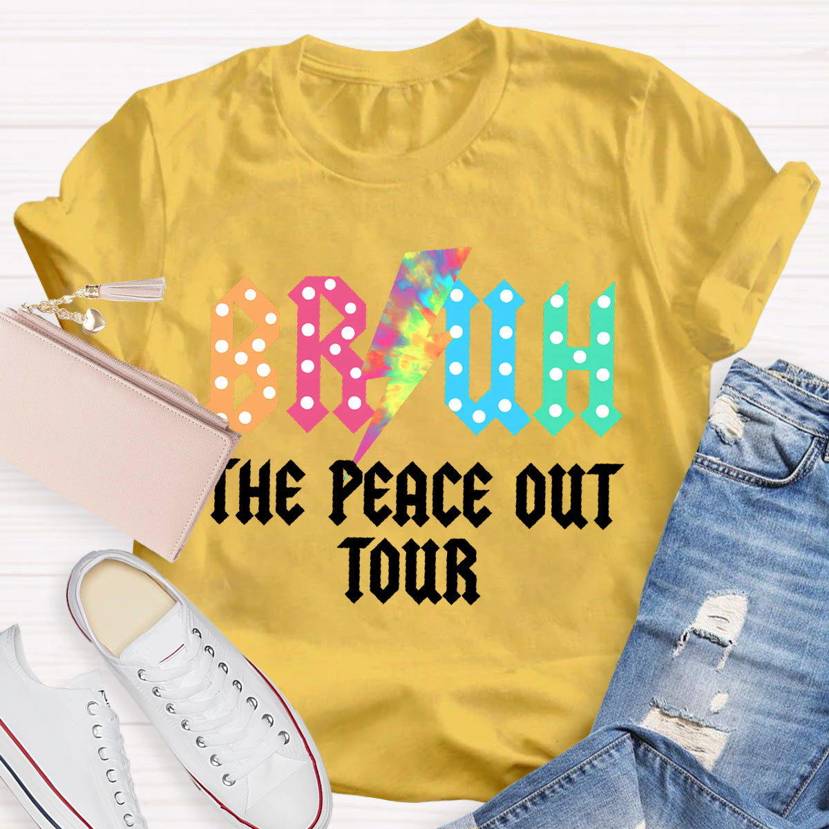 Bruh The Peace Out Tour Teacher T-Shirt