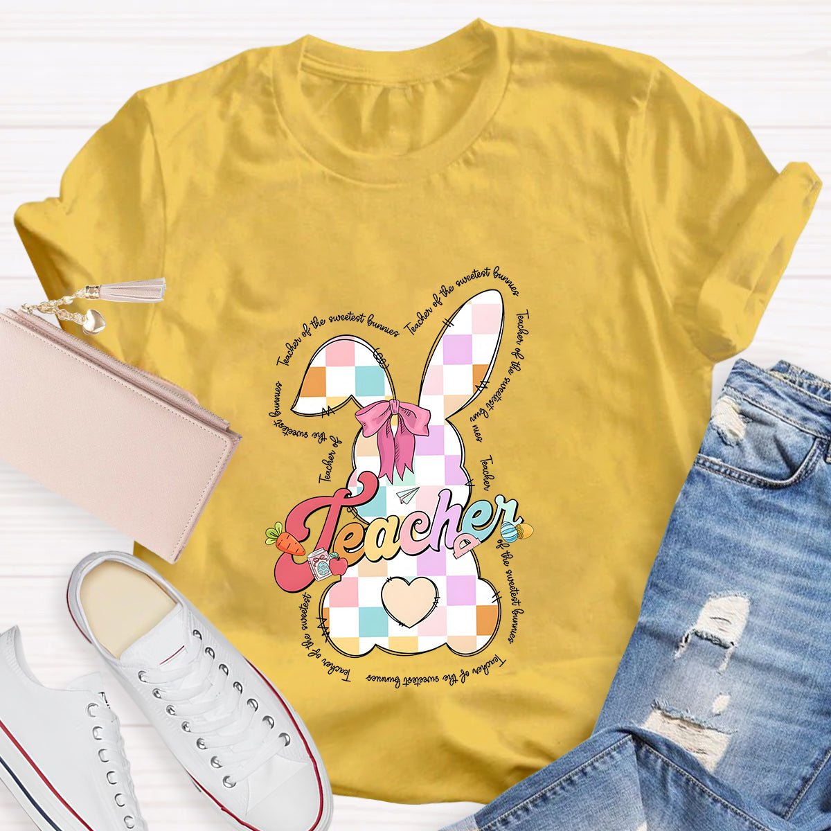 Teaching Of The Sweetest Bunnies Teacher T-Shirt