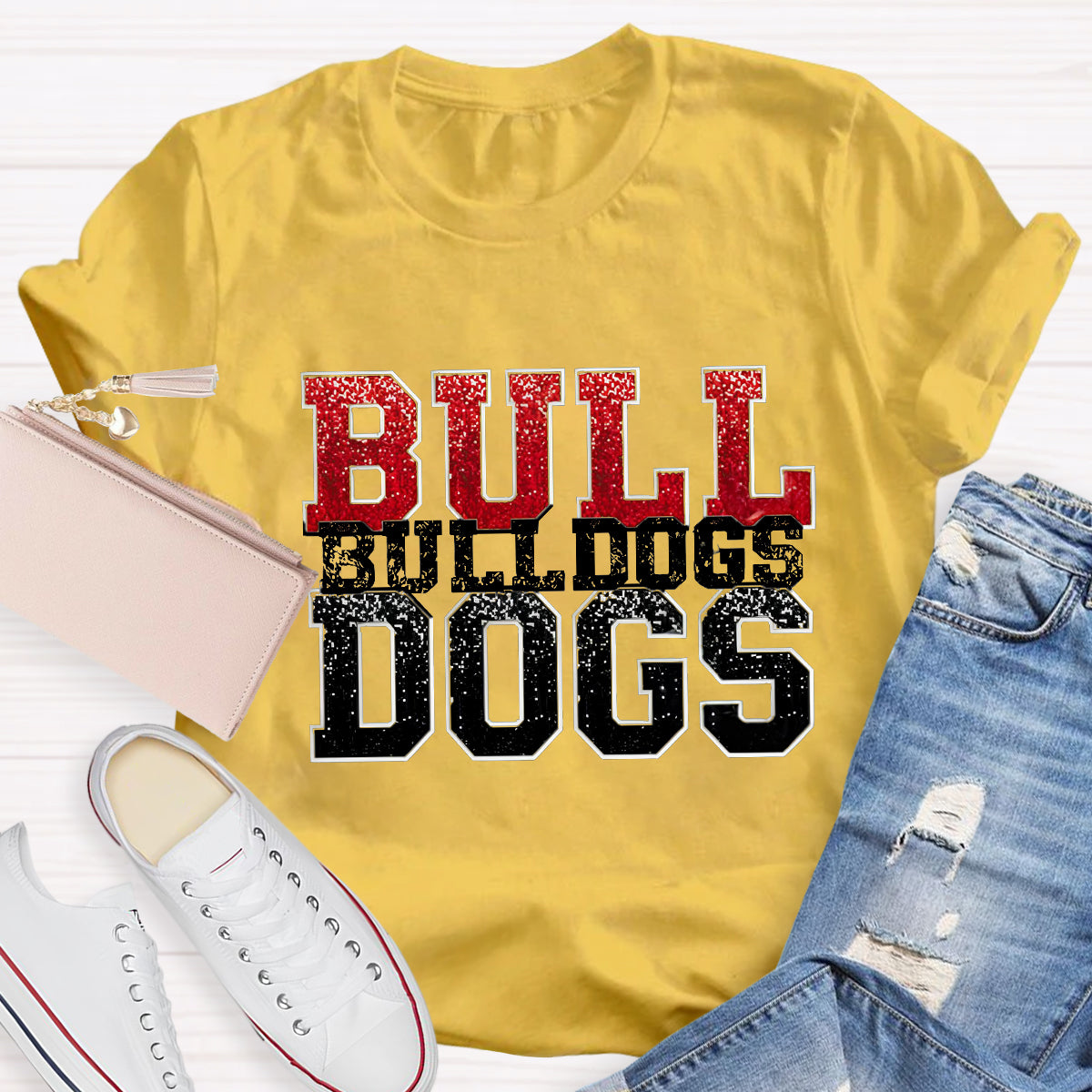 Personalized Mascot Bulldogs Teacher T-Shirt