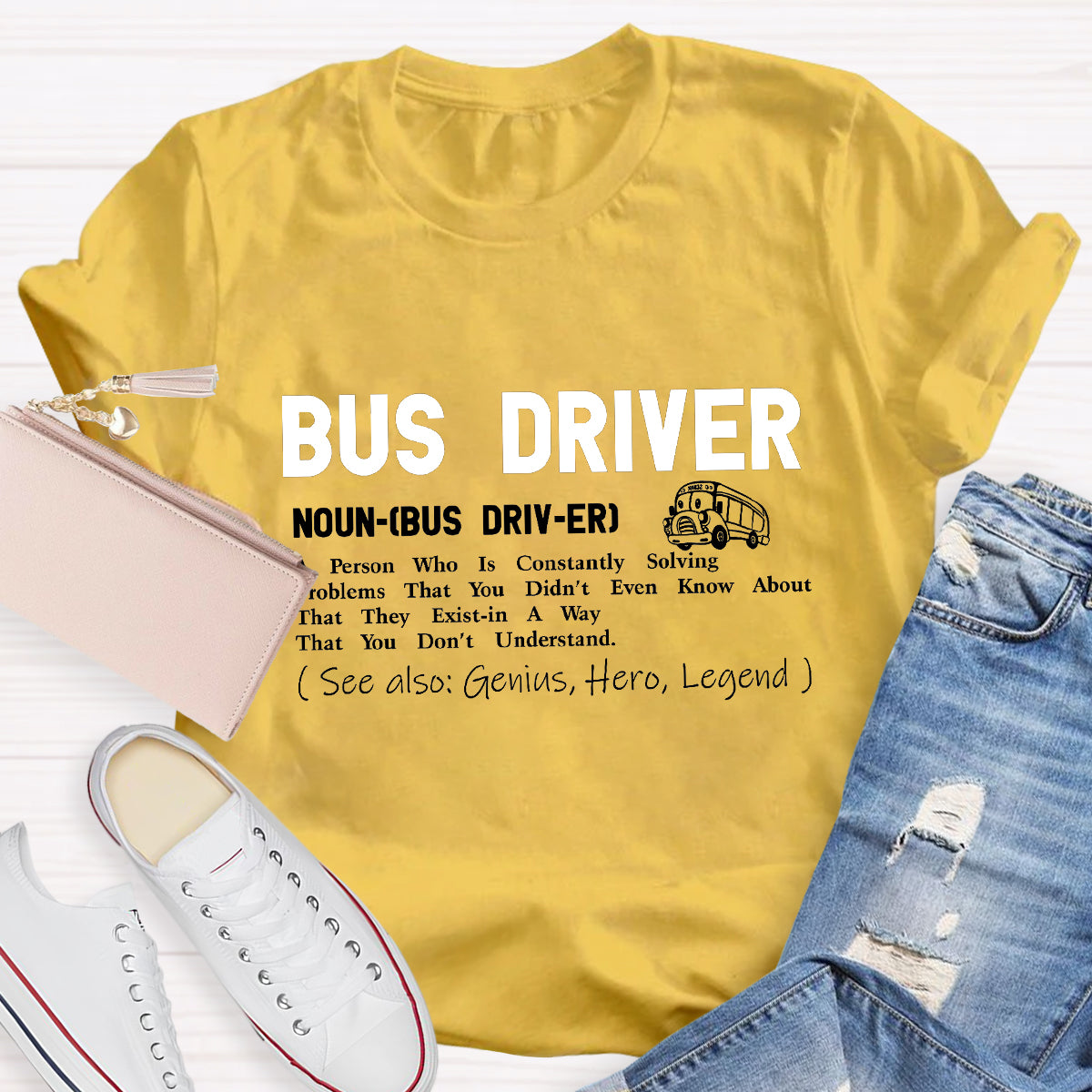 Bus Driver Definition Teacher T-Shirt
