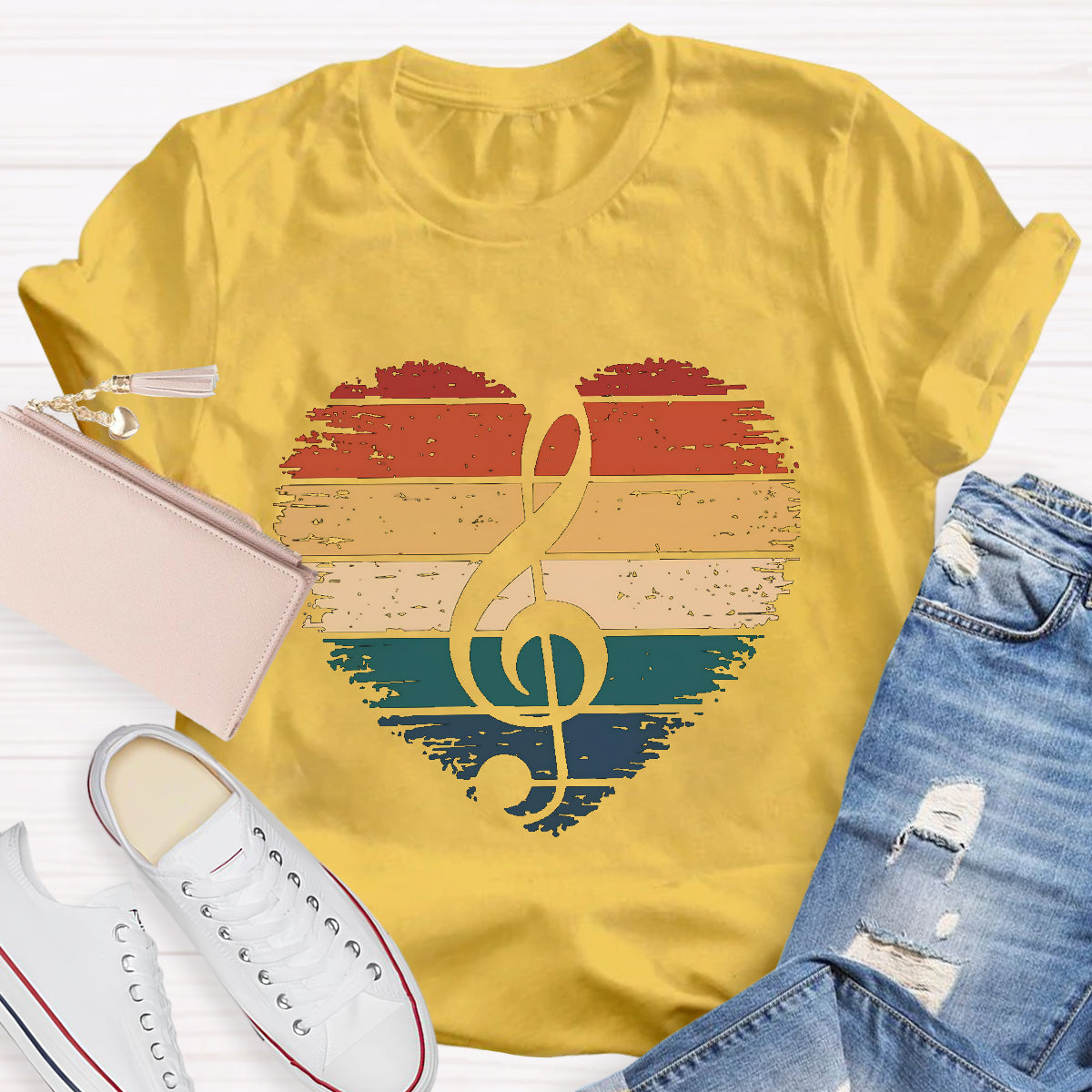Rainbow Music Teacher T-Shirt