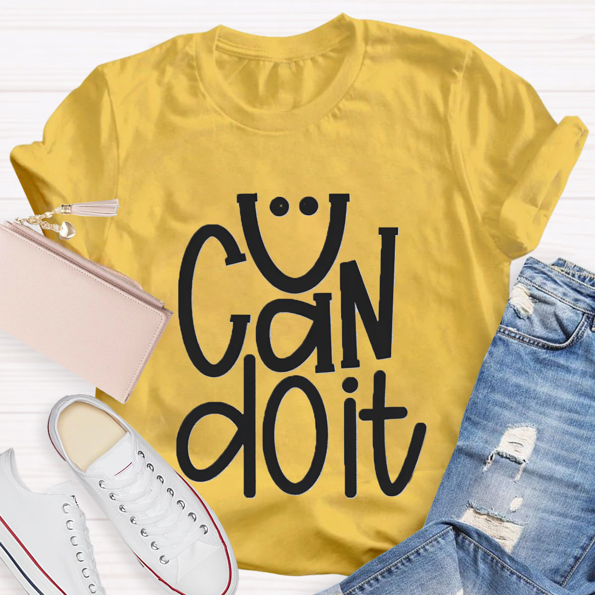 Can Do It Smile Teacher T-Shirt