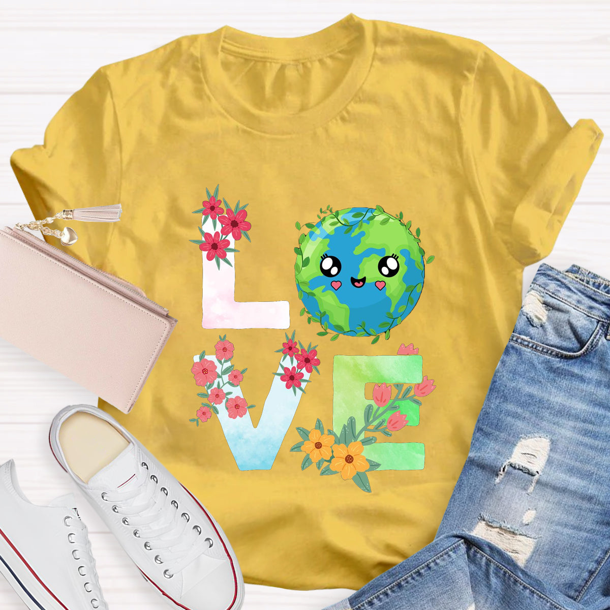 Love Earth Day Teacher T-Shirt