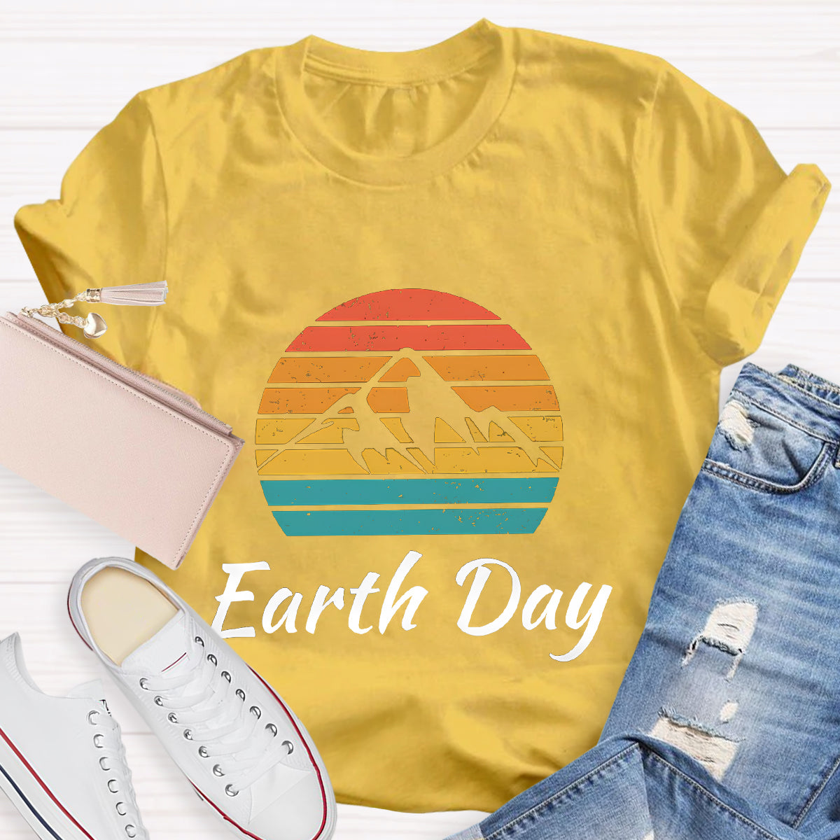 Earth Day Retro Prints T-Shirt