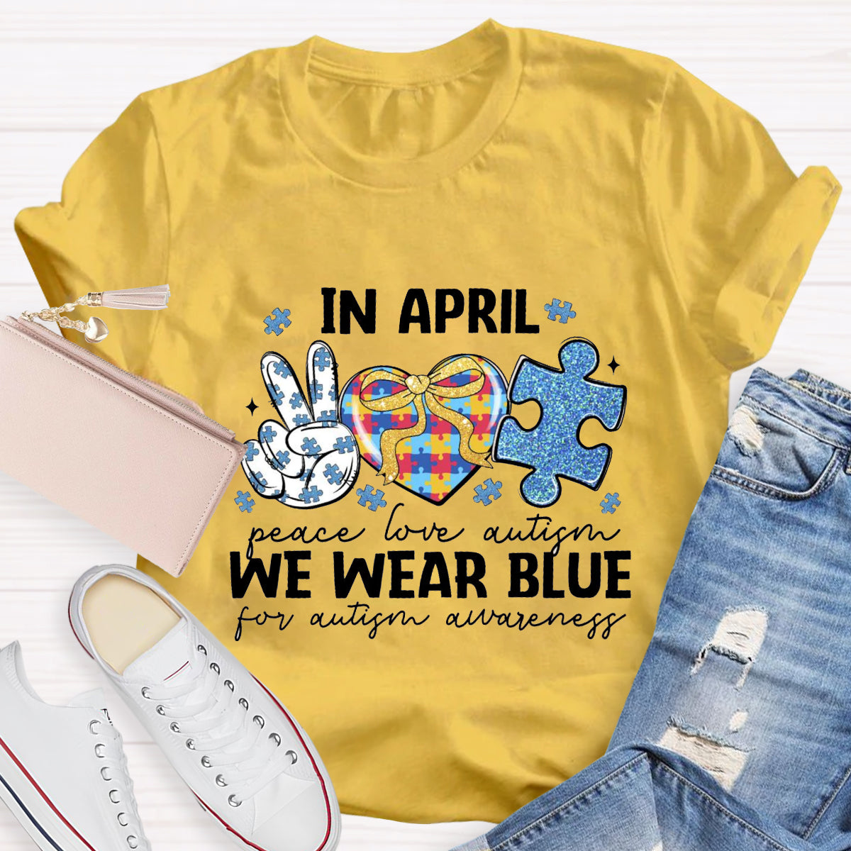 We Wear Blue Teacher T-Shirt