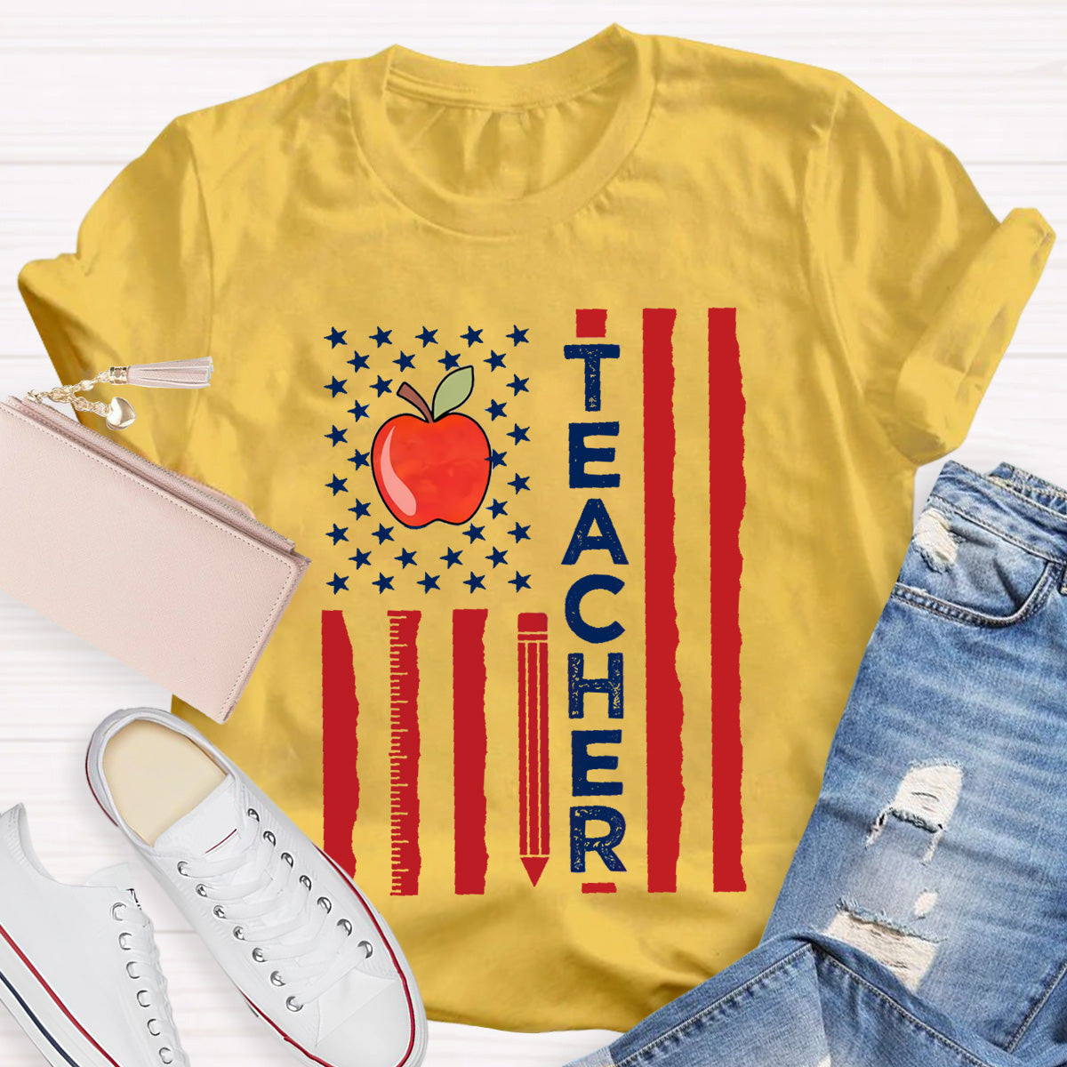 Teacher Apple Star Teacher T-Shirt