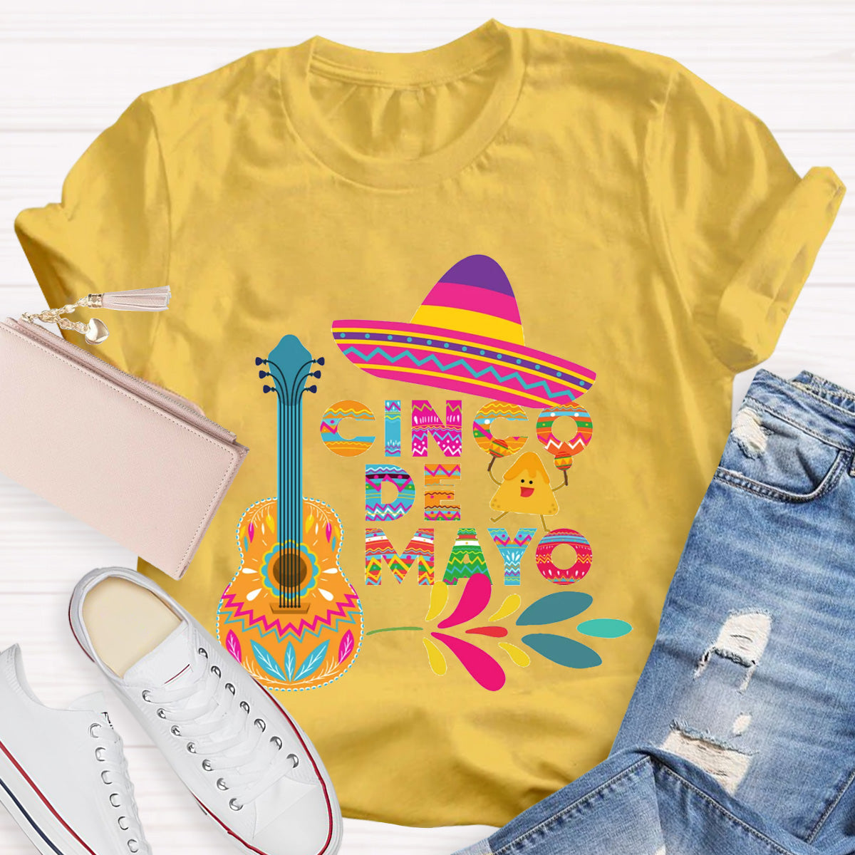 Cinco De Mayo Guitar Teacher T-Shirt