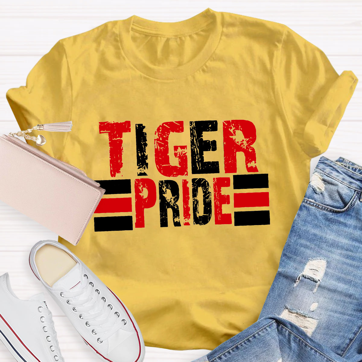 Personalized Mascot Pride Tiger Teacher T-Shirt