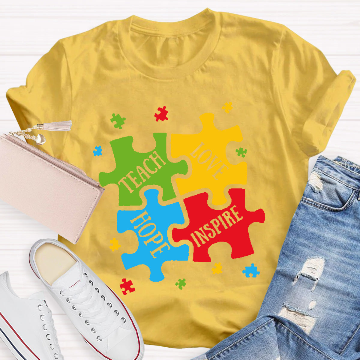 Teach Love Hope Inspire Teacher T-Shirt