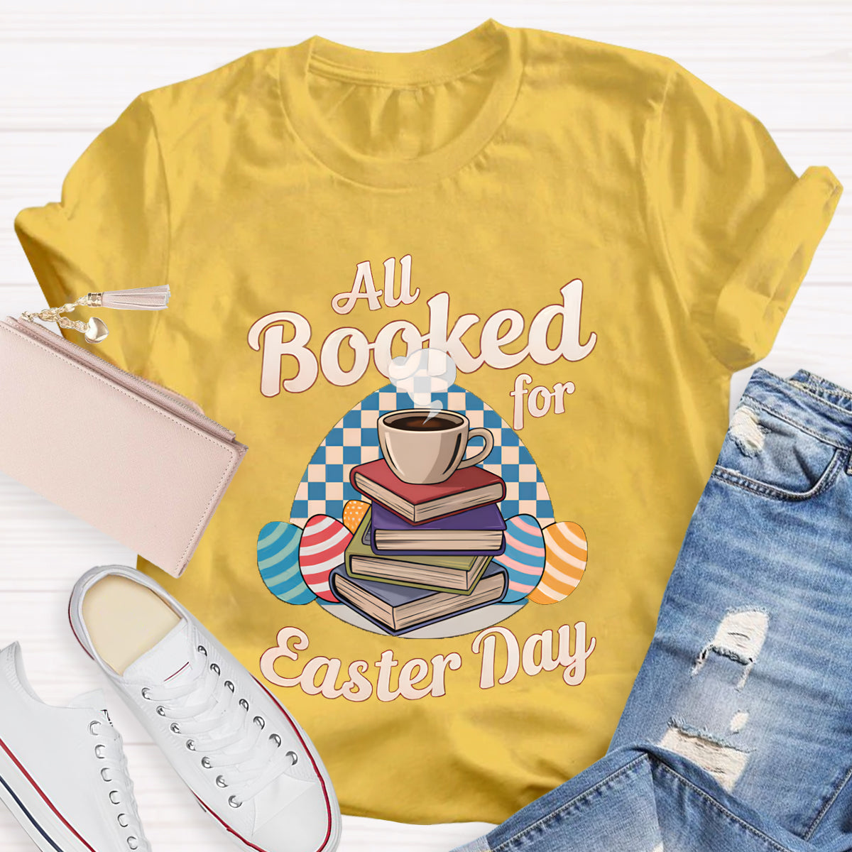 All Booked For Easter Day Teacher T-Shirt