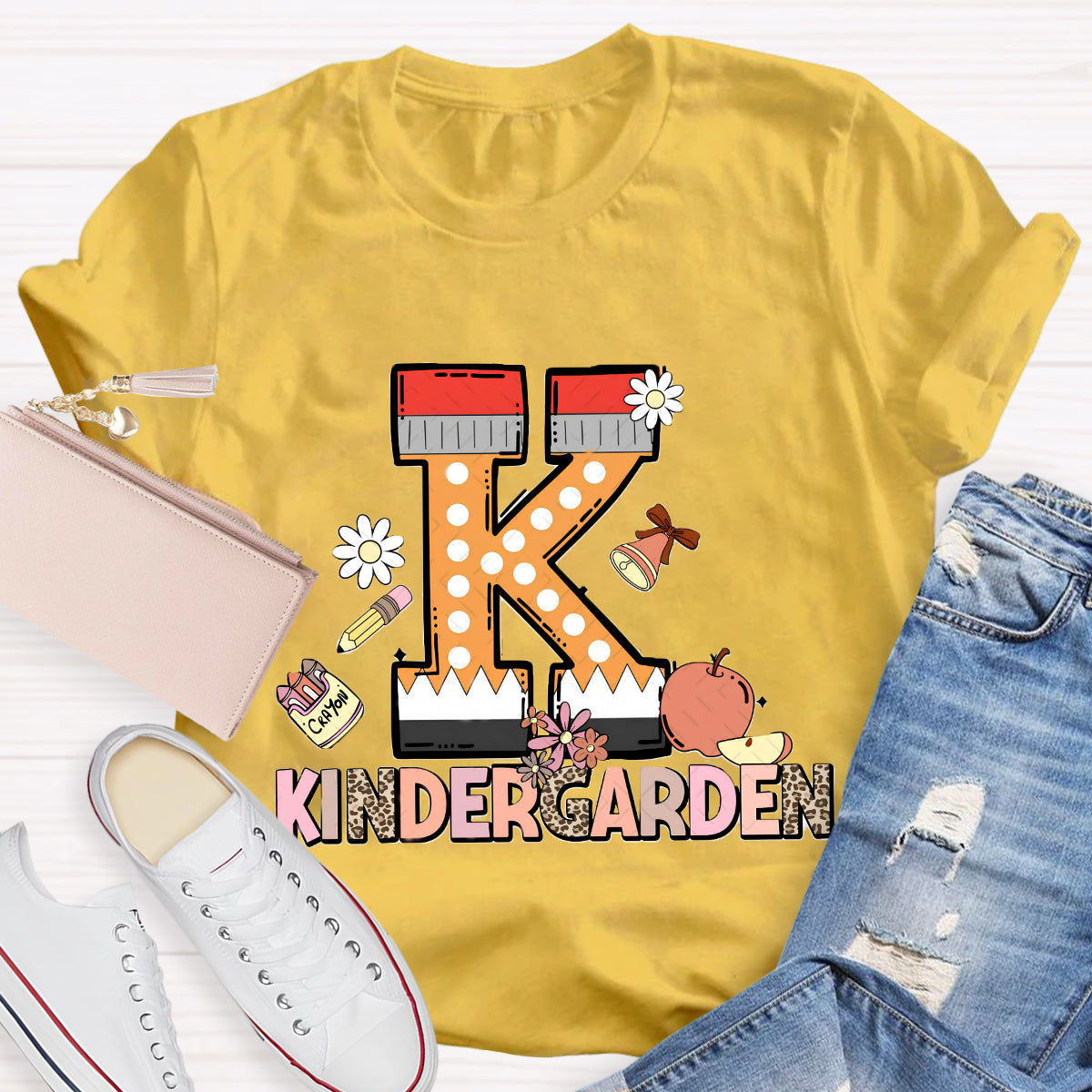 Personalized Grade K IS Symbol Of kindergarten Teacher T-Shirt