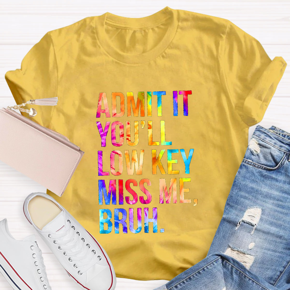 Admit It You'll Low Key Miss Me Bruh Teacher T-Shirt