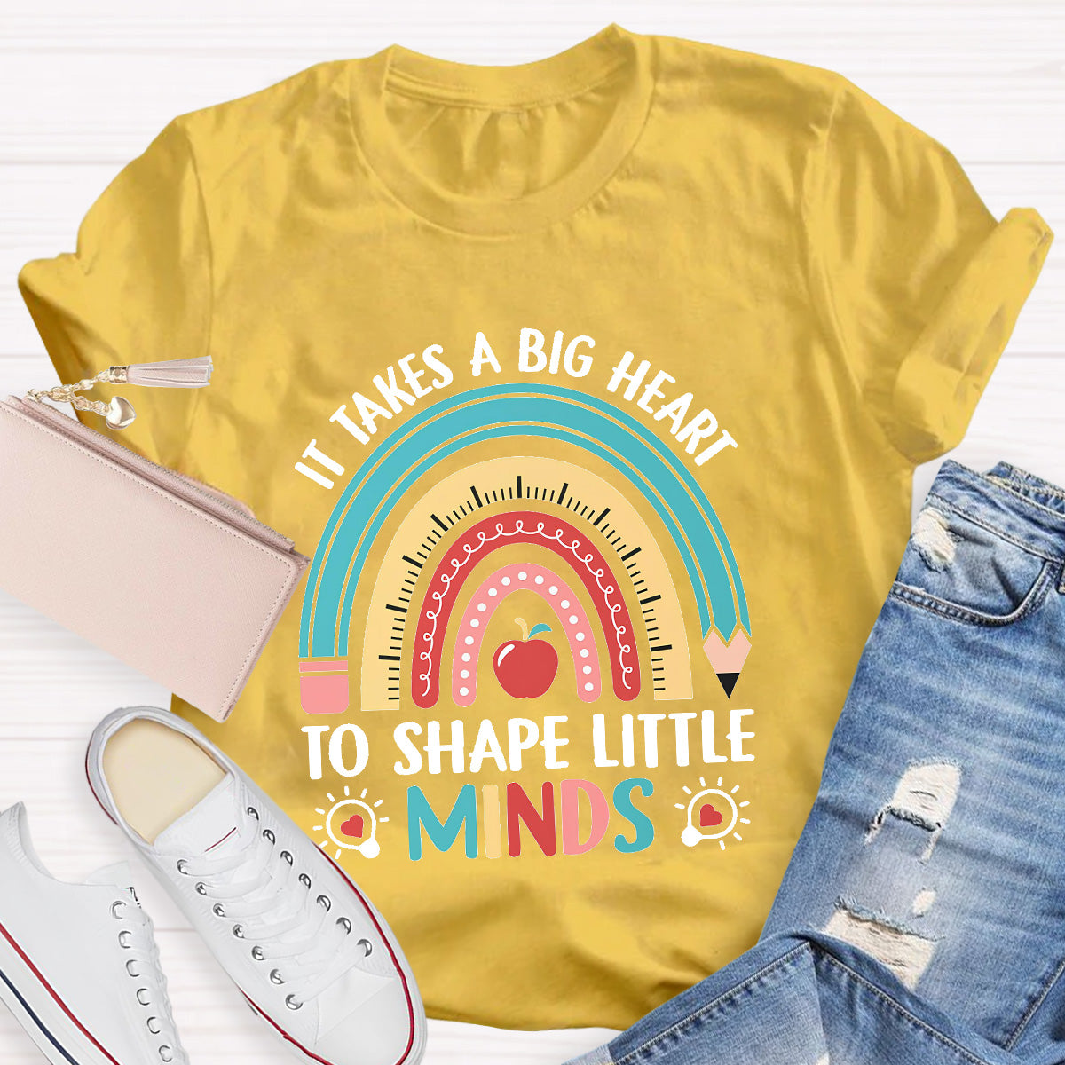 It Takes A BIg Heart Teacher T-Shirt