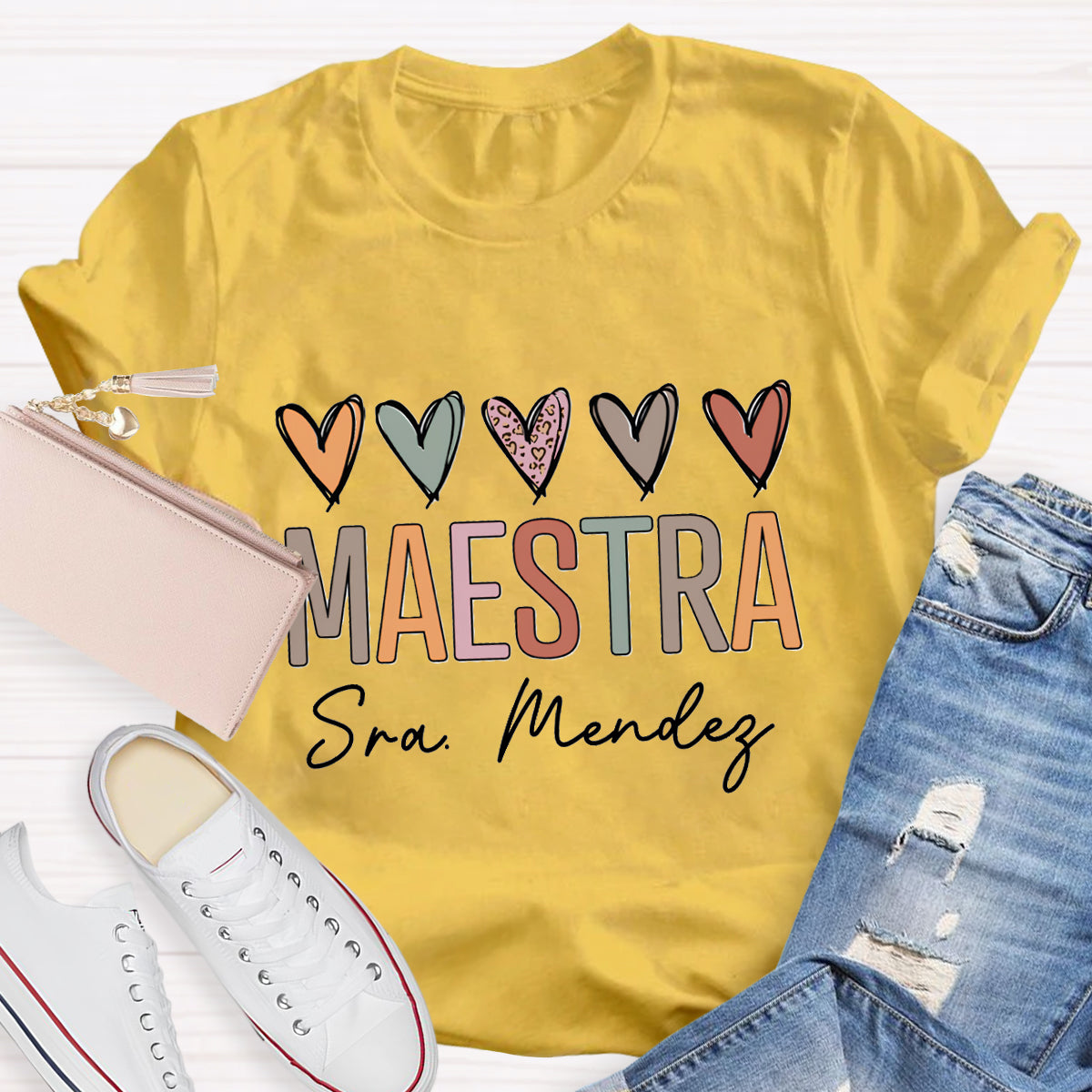 Personalized Spanish Teacher Name T-Shirt