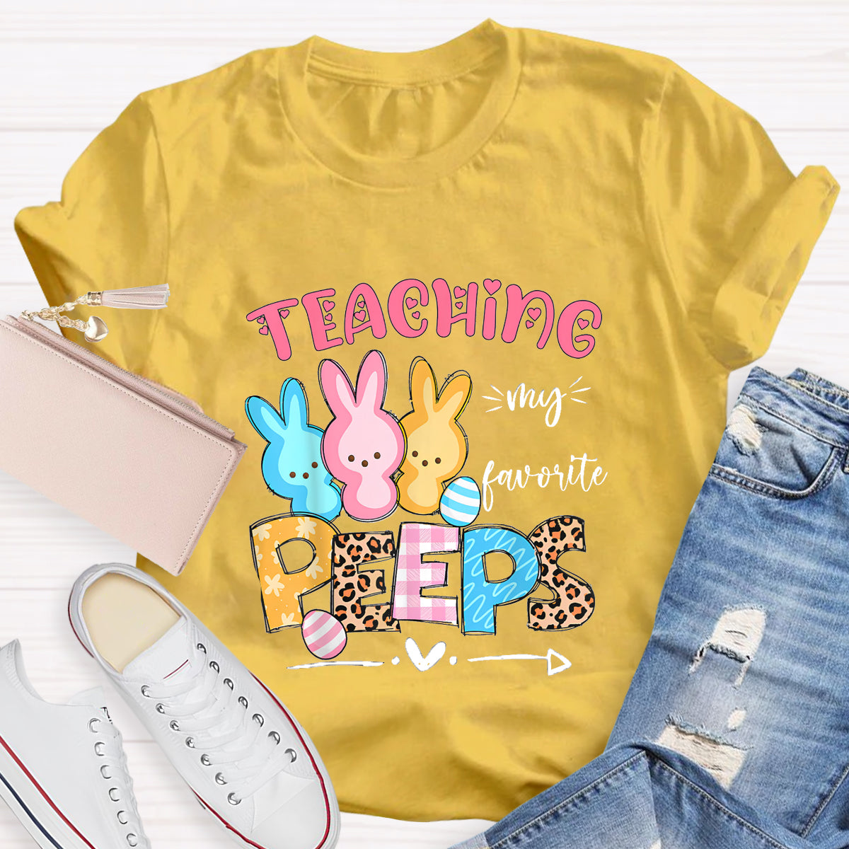Teaching My Favorite Peeps Easter Teacher T-Shirt