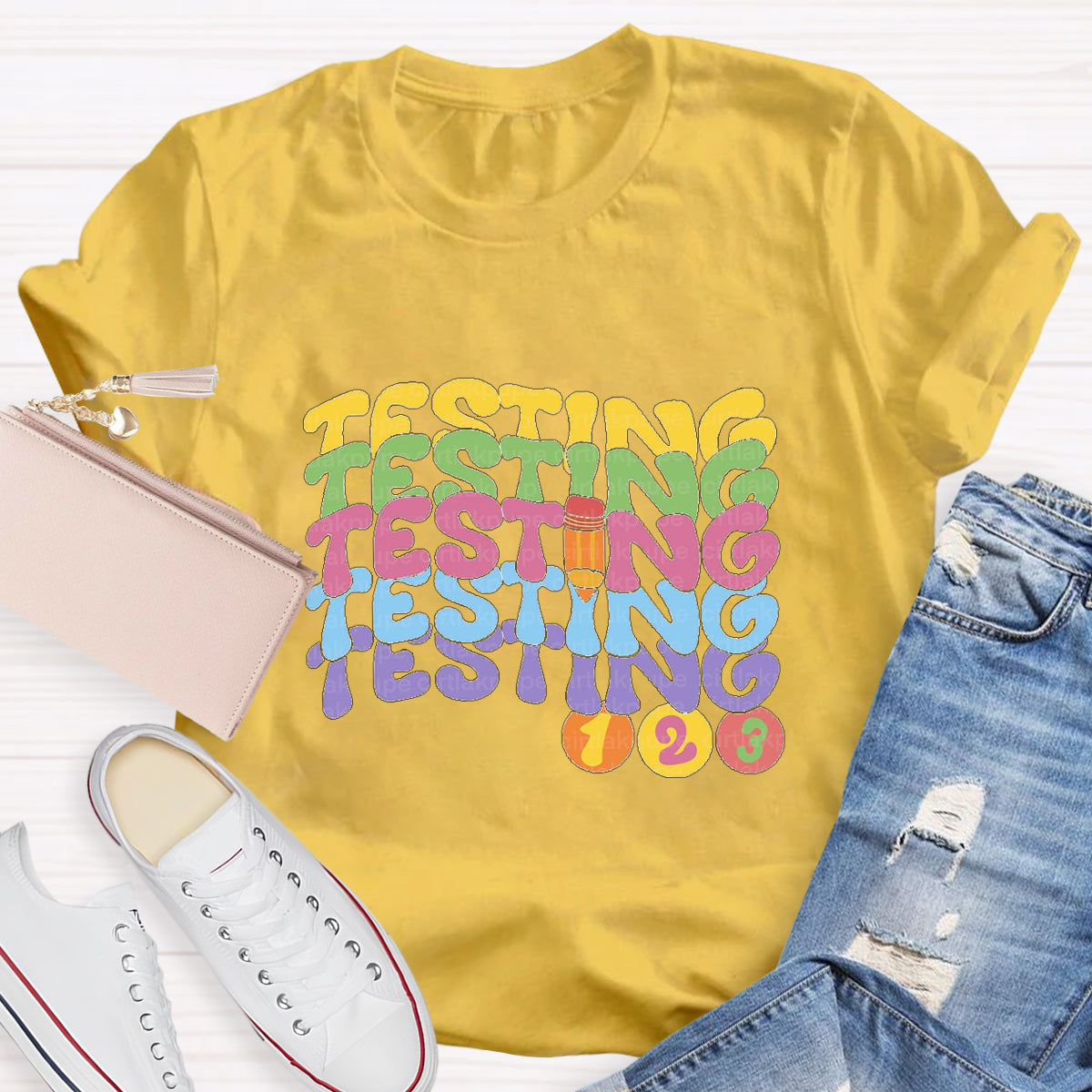 Testing Test Day 123 Teacher T-Shirt