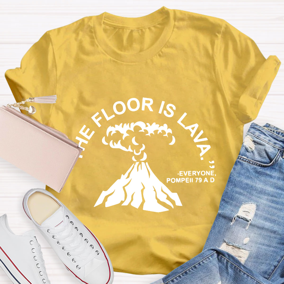 The Floor Is Lava Pompeii History Teacher T-Shirt