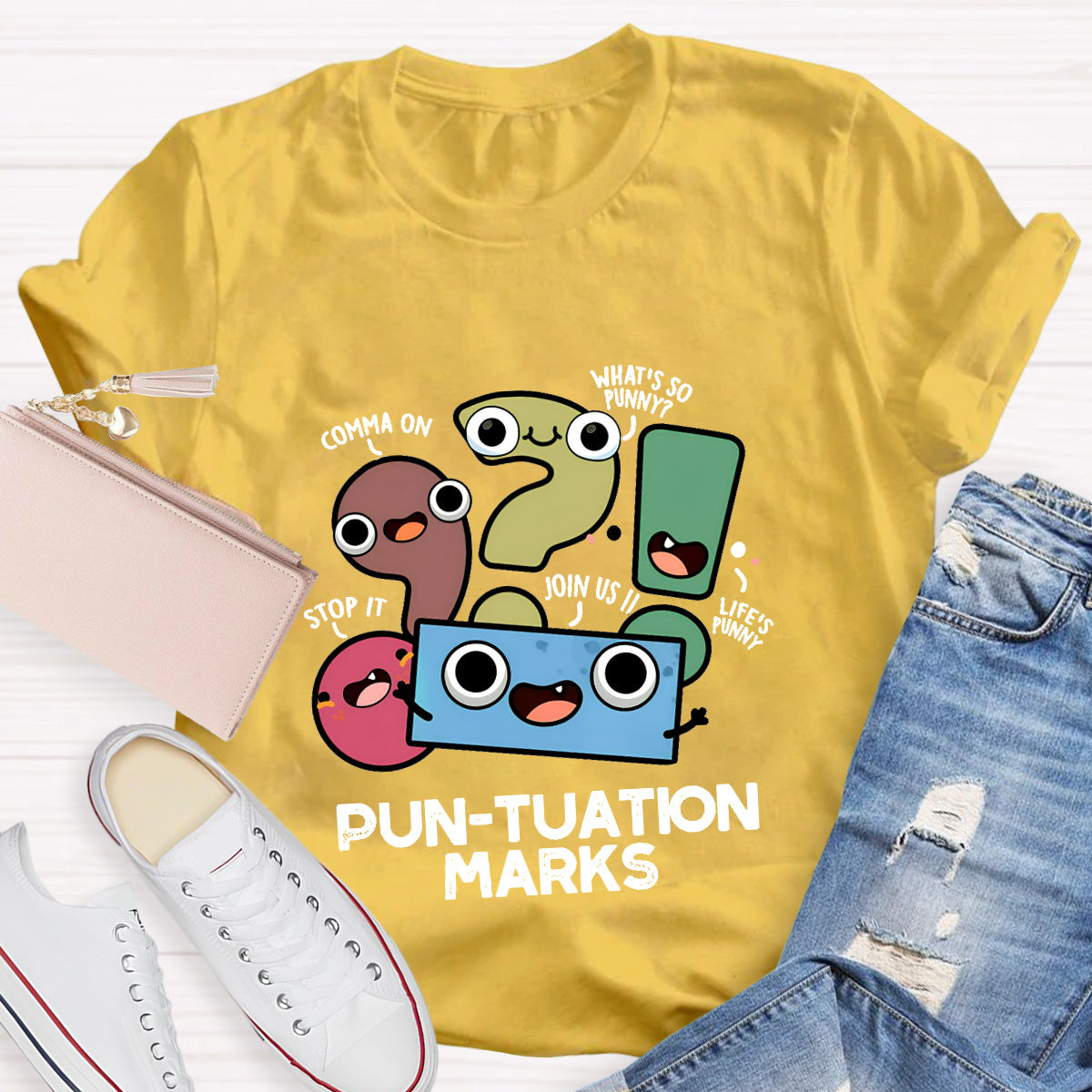 Pun-tuation Marks Teacher T-Shirt