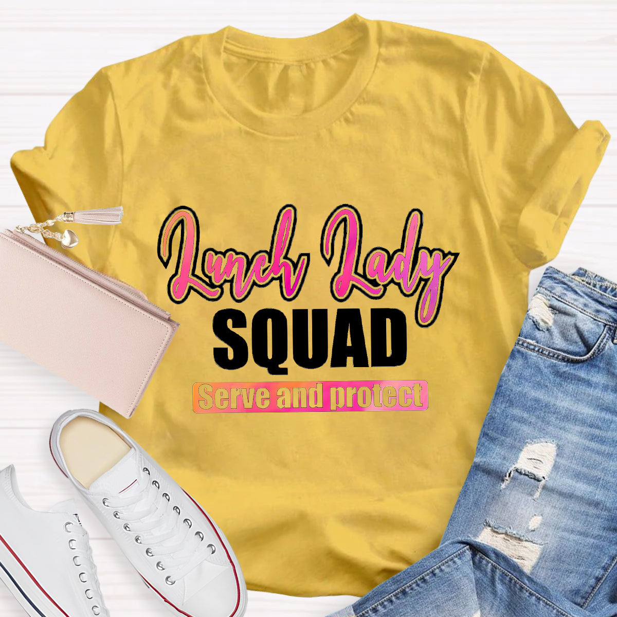 Lunch Lady Squad Serve And Protect T-Shirt