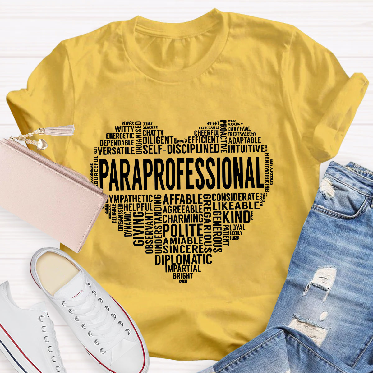 Paraprofessional Teacher Always Be Kind Heart T-Shirt