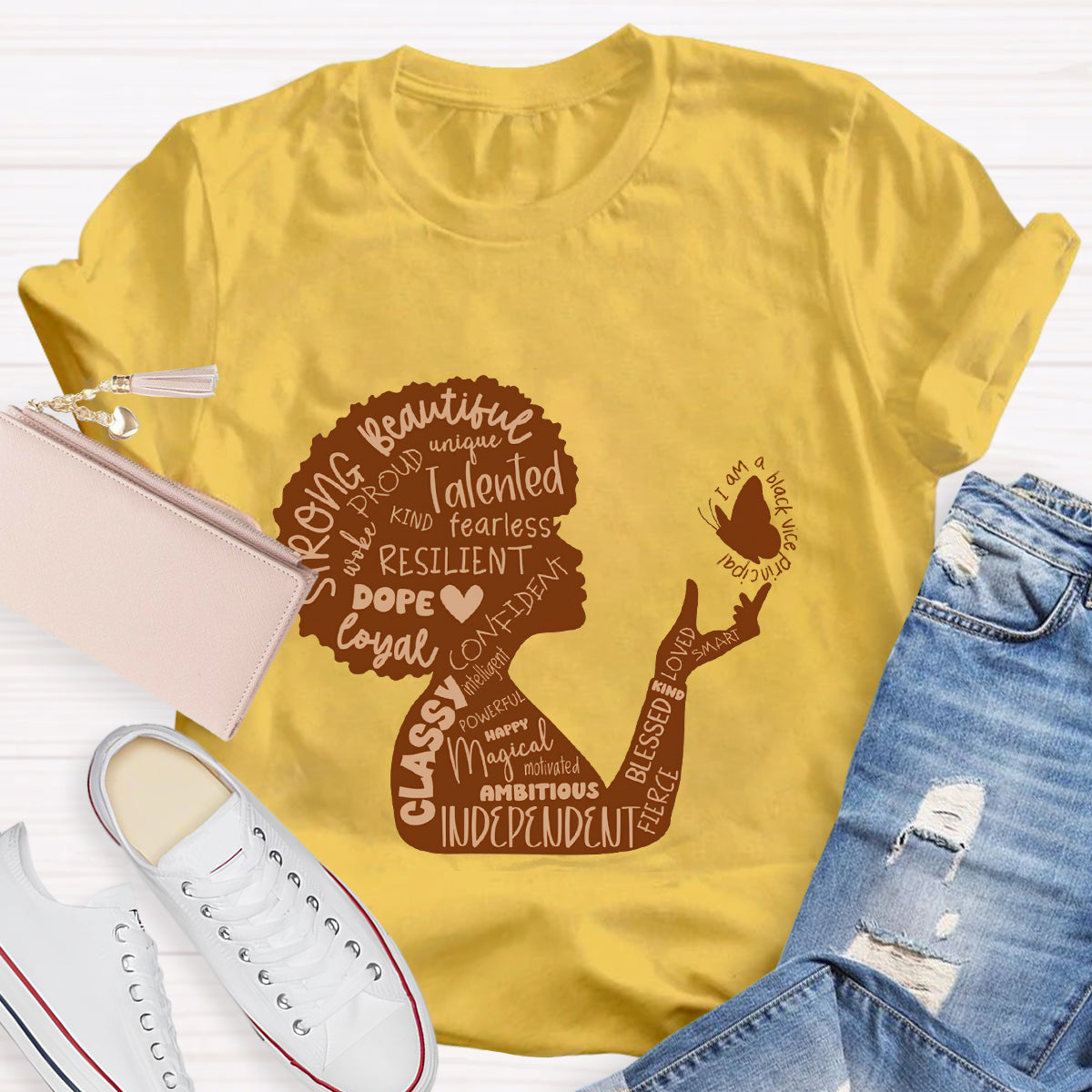 She is Beautiful Strong Independent Women T-Shirt