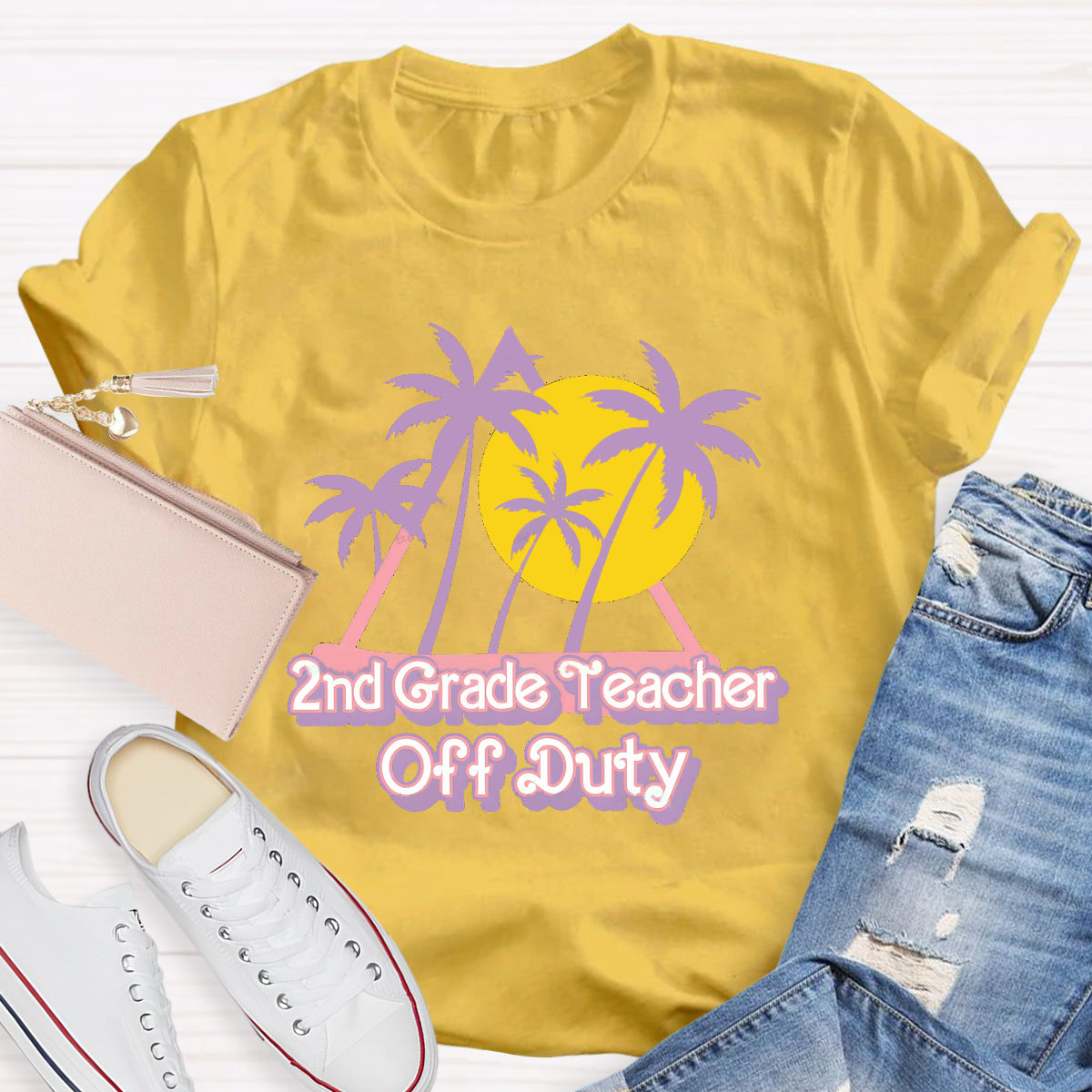 Personalized Grade Teacher Off Duty Sunshie T-Shirt