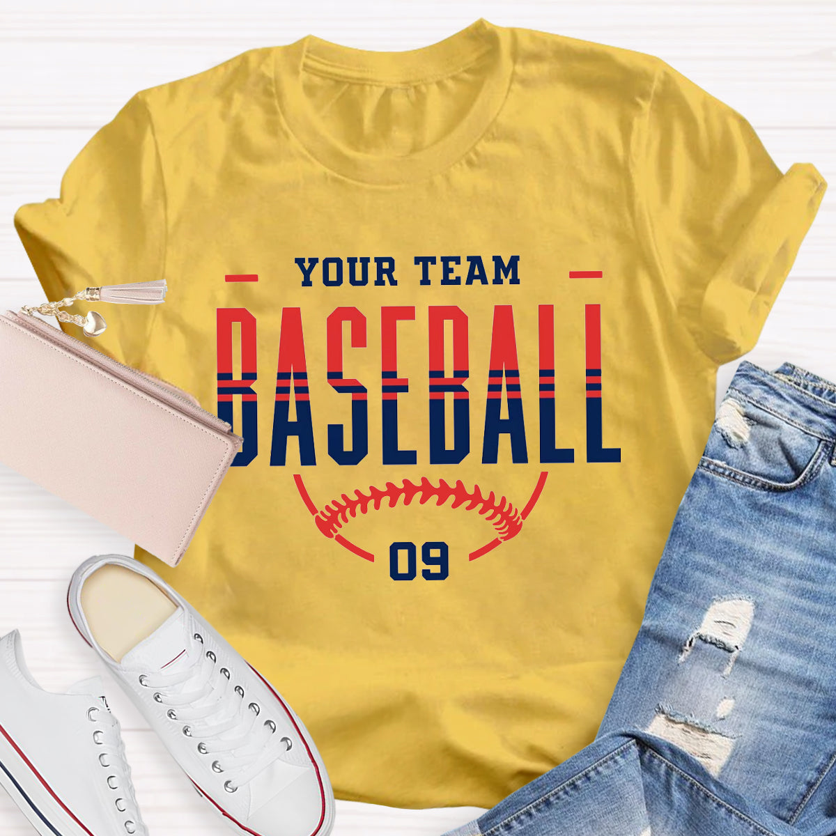 Personalized Team Name And Number Teacher T-Shirt