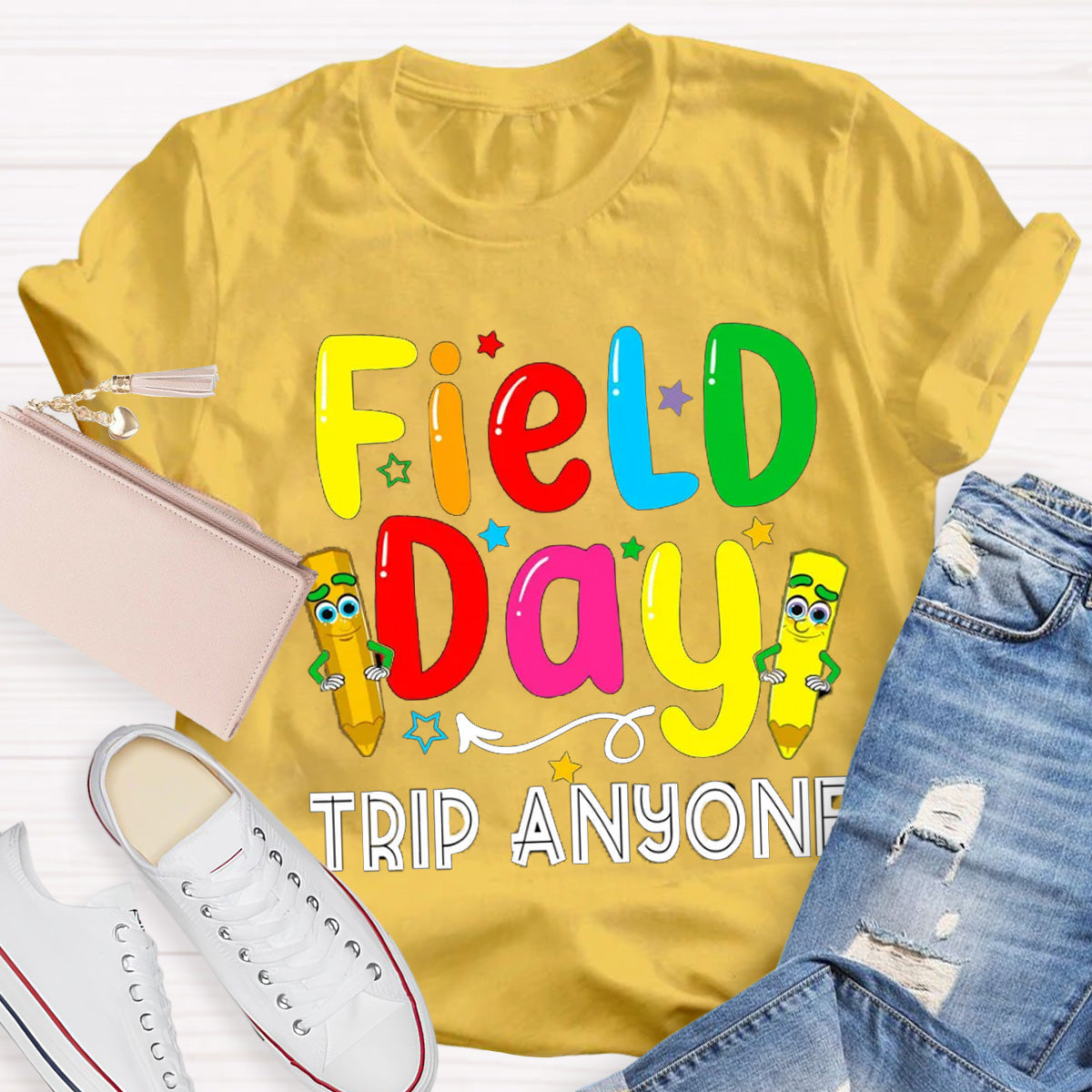 Field Day Pencil Teacher T-Shirt
