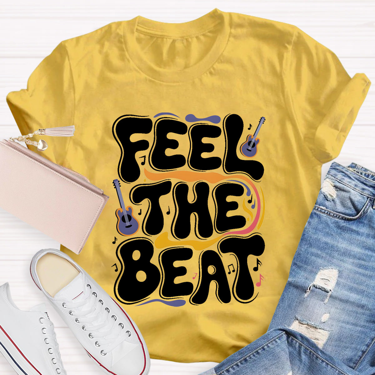 Feel The Beat Teacher T-Shirt