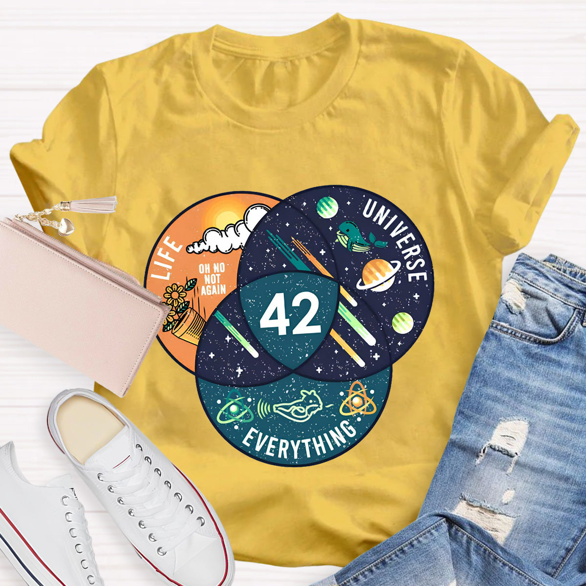 42 Answer To Life Universe And Everything Essential Teacher T-Shirt