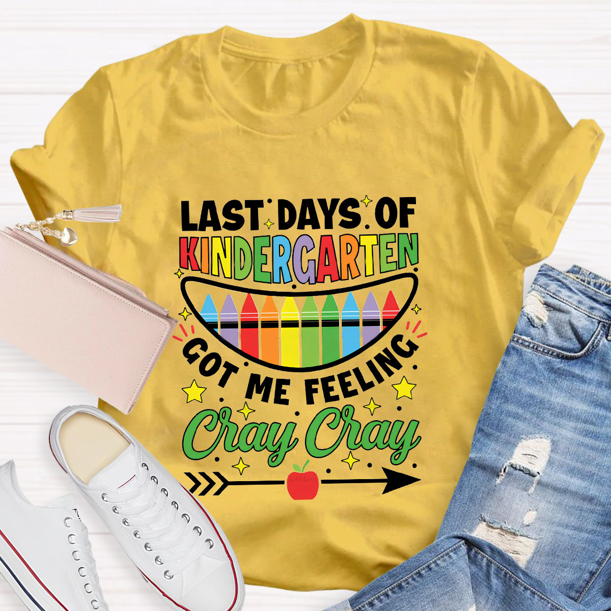 Personalized Grade Happy Last Day Got Me Feeling Cray Cray Teacher T-Shirt