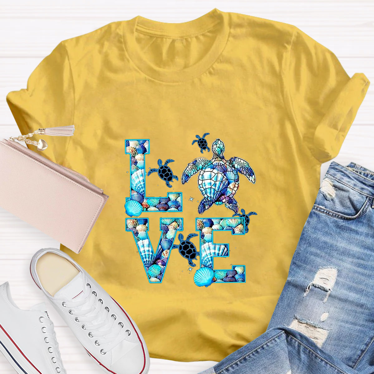 Blue Love For Sea TurtleT-Shirt