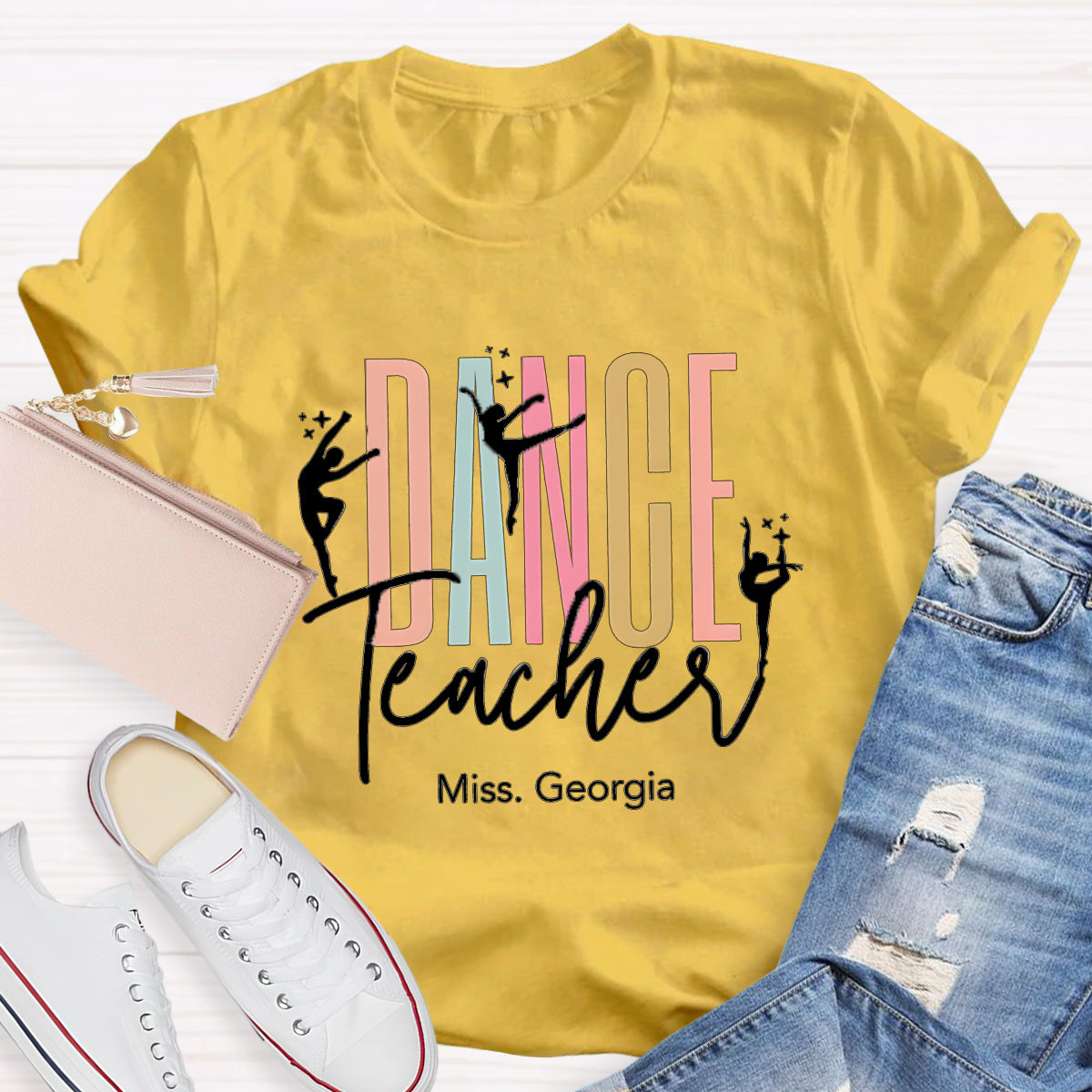 Personalized Name Dance Teacher T-Shirt