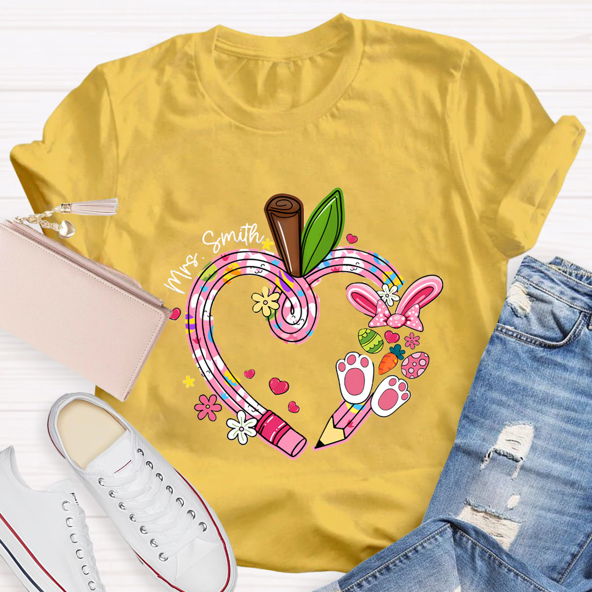 Personalized Name Easter Bunny T-Shirt