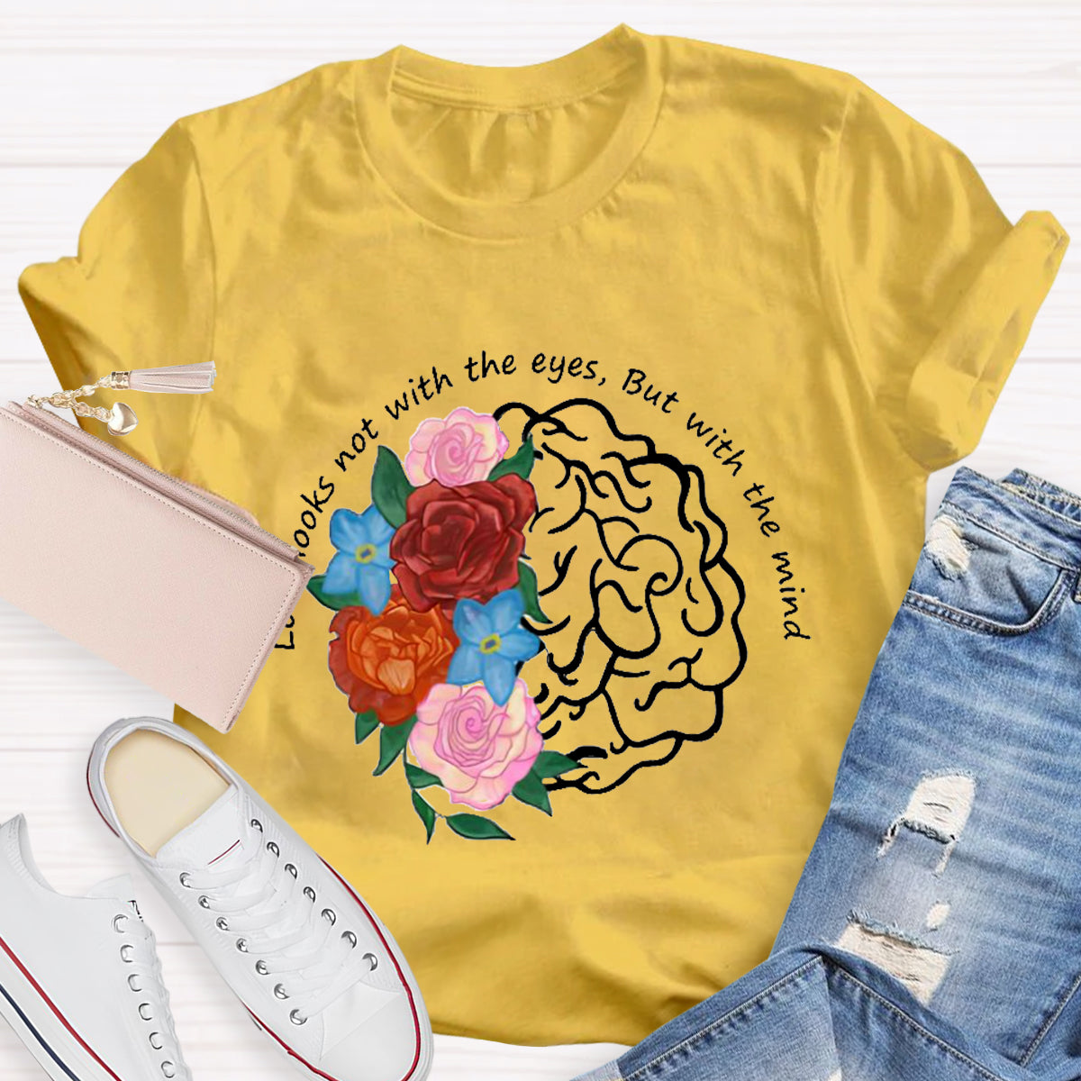 Love Looks Not With The Eyes But With The Mind Teacher T-Shirt