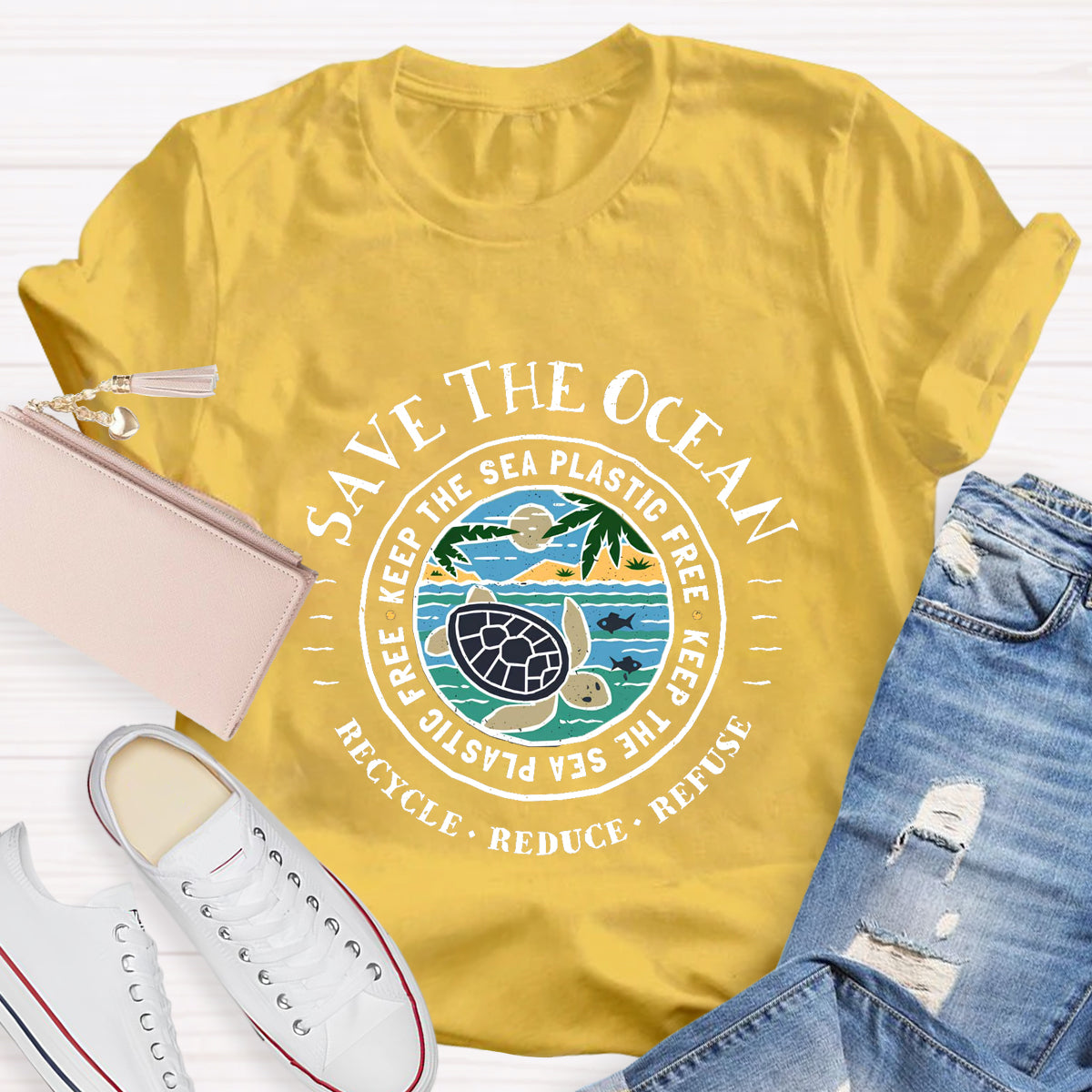 Save The Ocean Keep The Sea Plastic Free T-Shirt