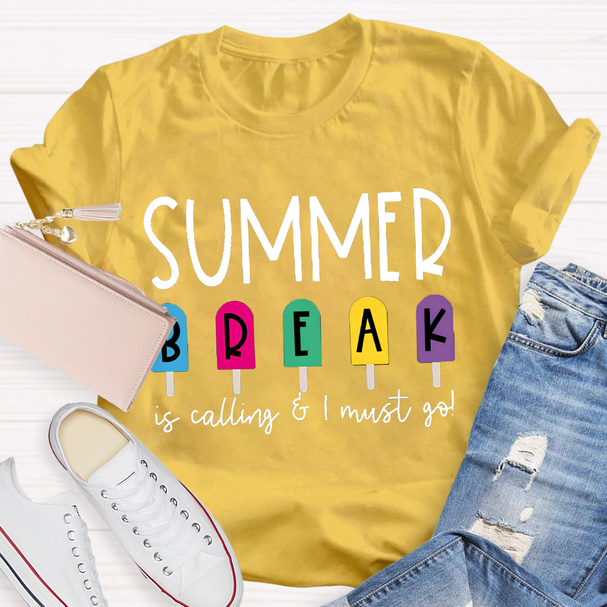 Summer Break Is Calling I Must Go Teacher T-Shirt