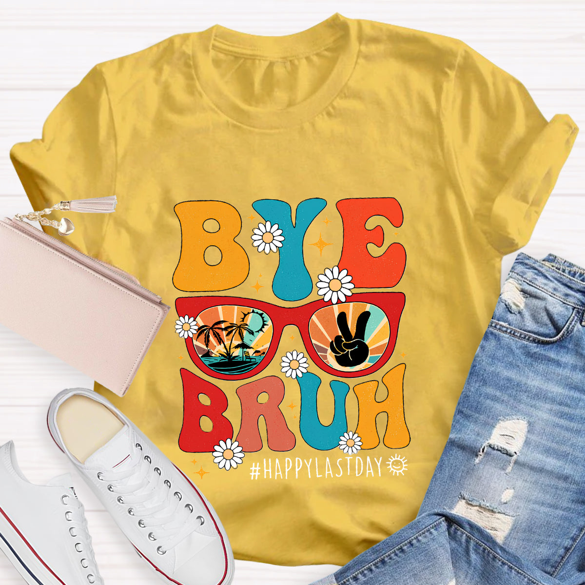Summerbreak Bye Bruh Happy Last Day T-Shirt