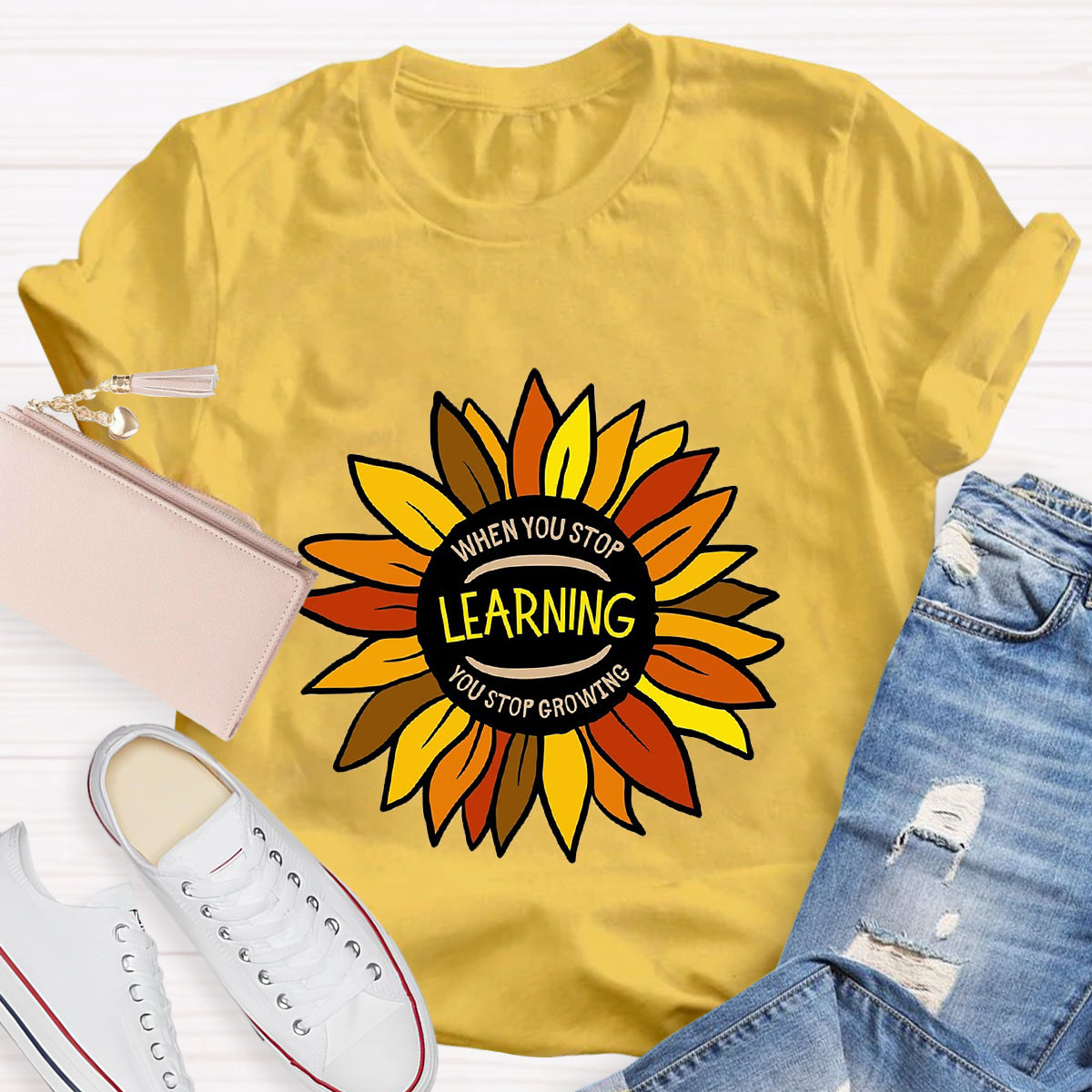 When You Stop Learning You Stop Growing T-Shirt