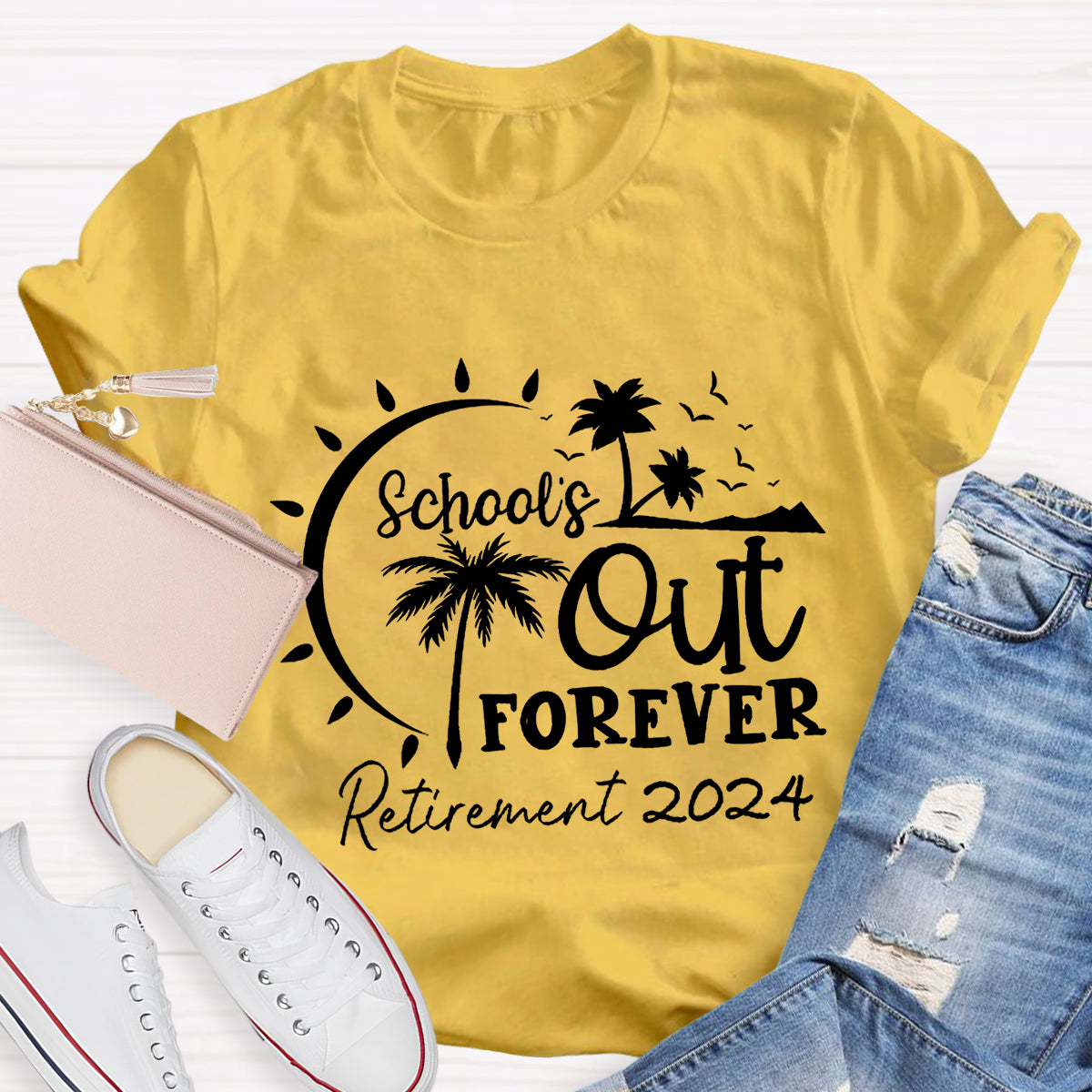 Personalized Retirement Time School's Out Forever T-Shirt