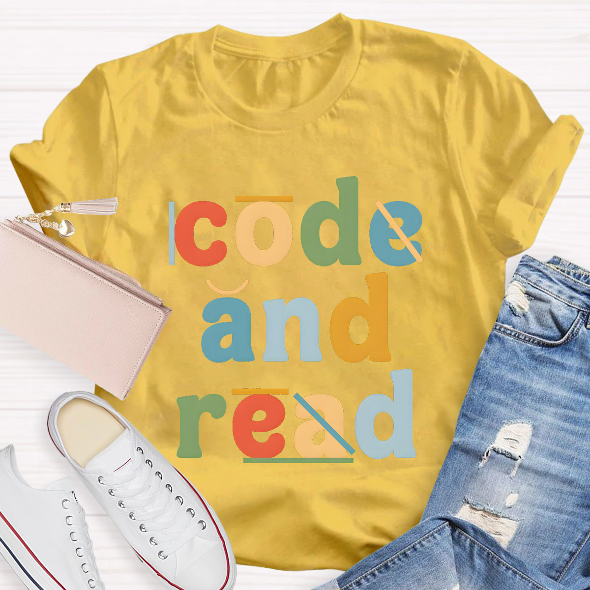 Code And Read Crammer Teacher T-Shirt