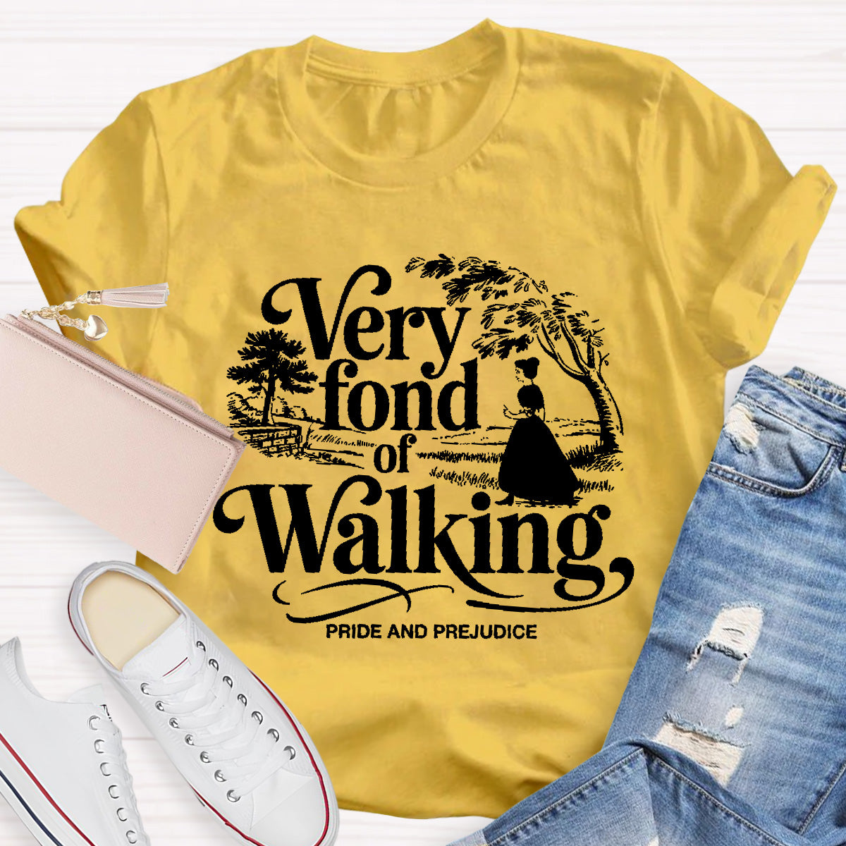 Very Fond Of Walking Teacher T-Shirt