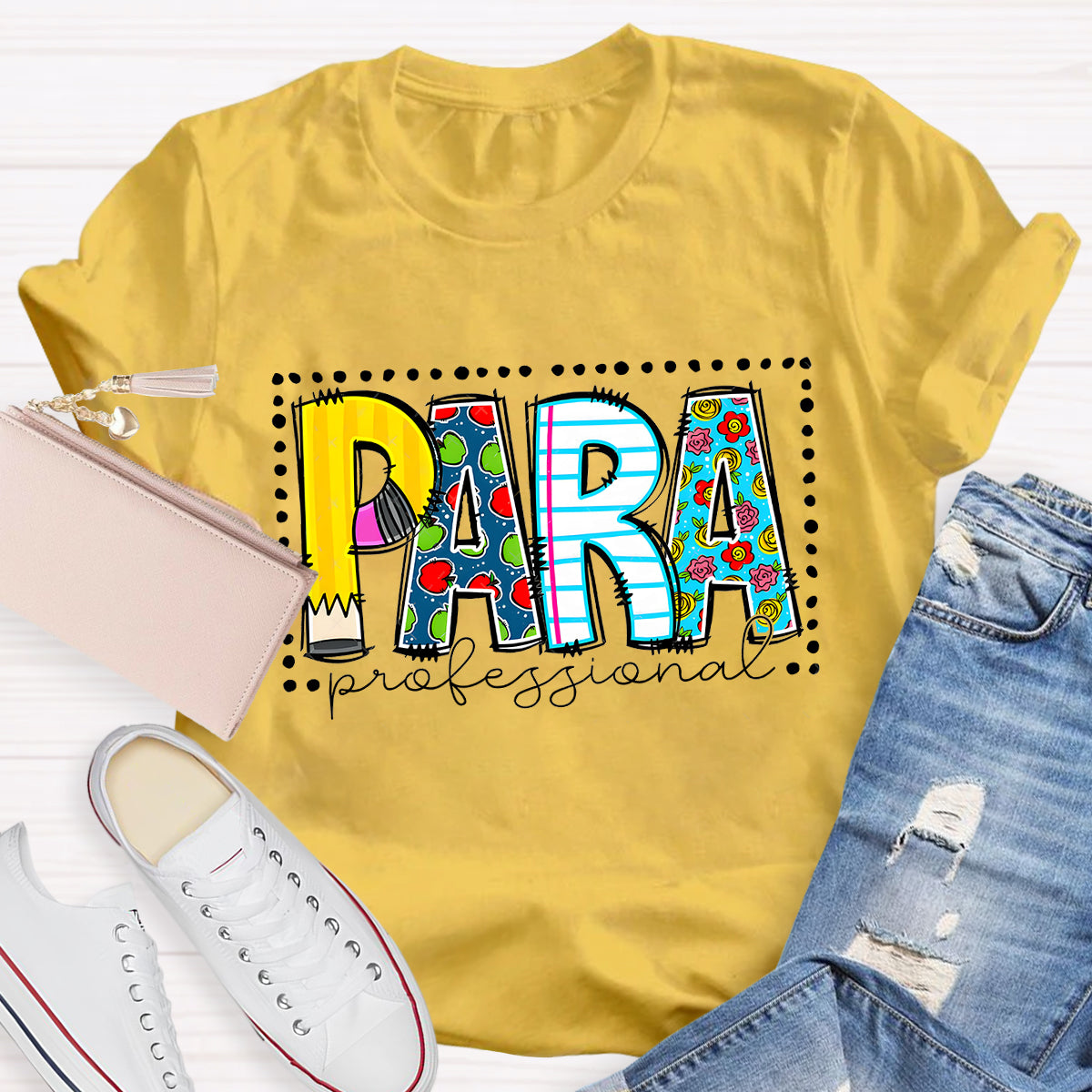 Para Professional Teacher With Heart T-Shirt