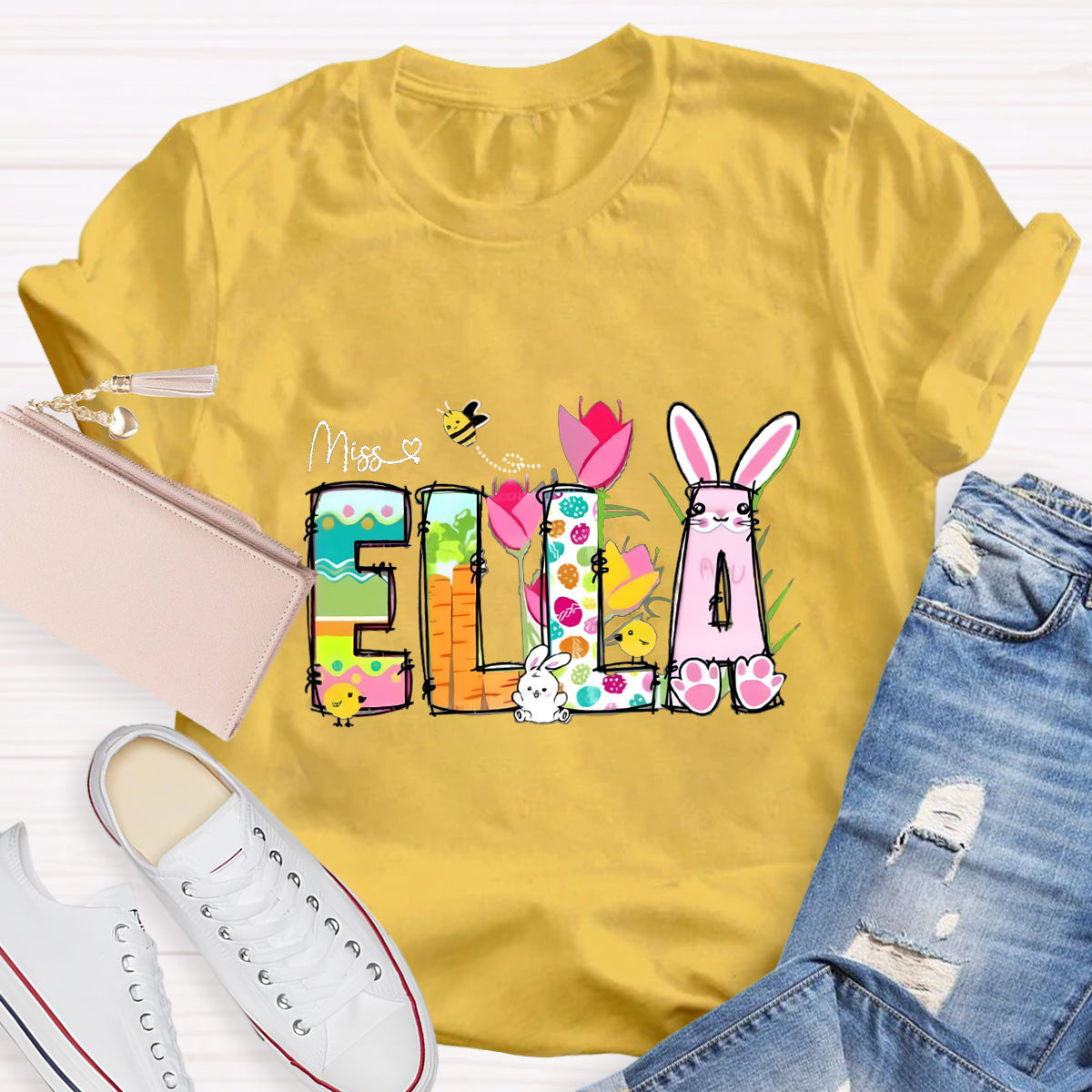 Personalized Easter Name Funny Bee T-Shirt