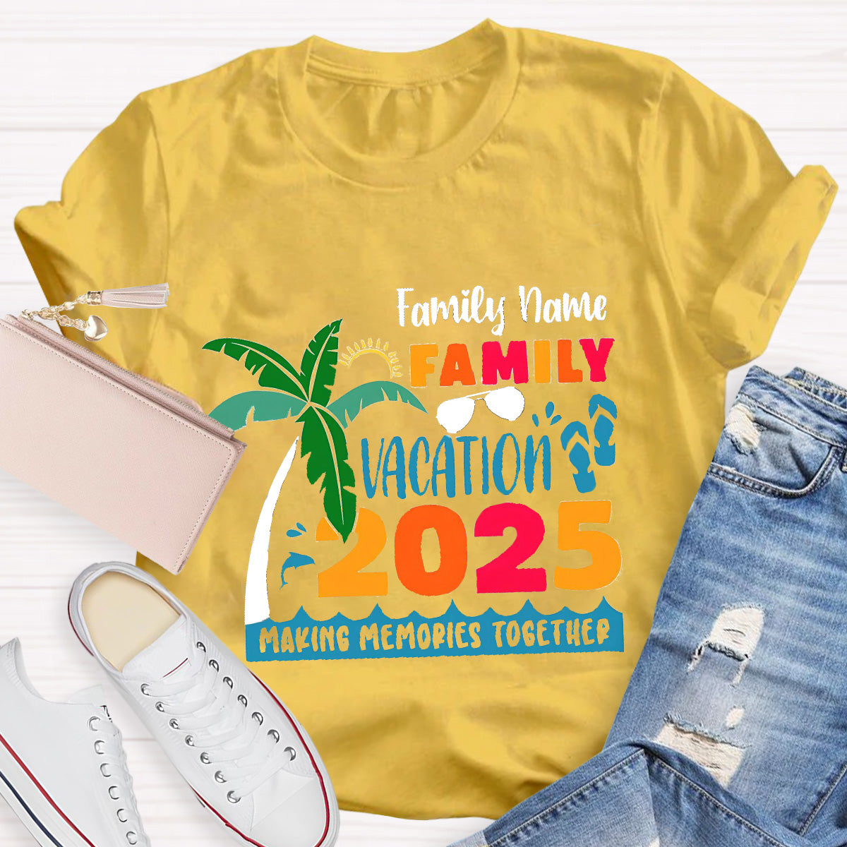 Personalized Family Name Vacation Teacher T-Shirt