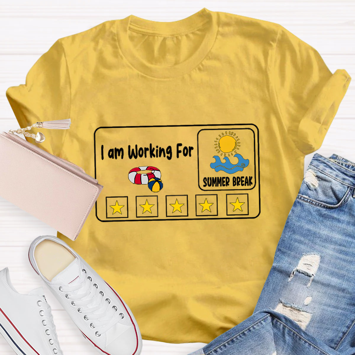 I am Working For Summer Break Teacher T-Shirt
